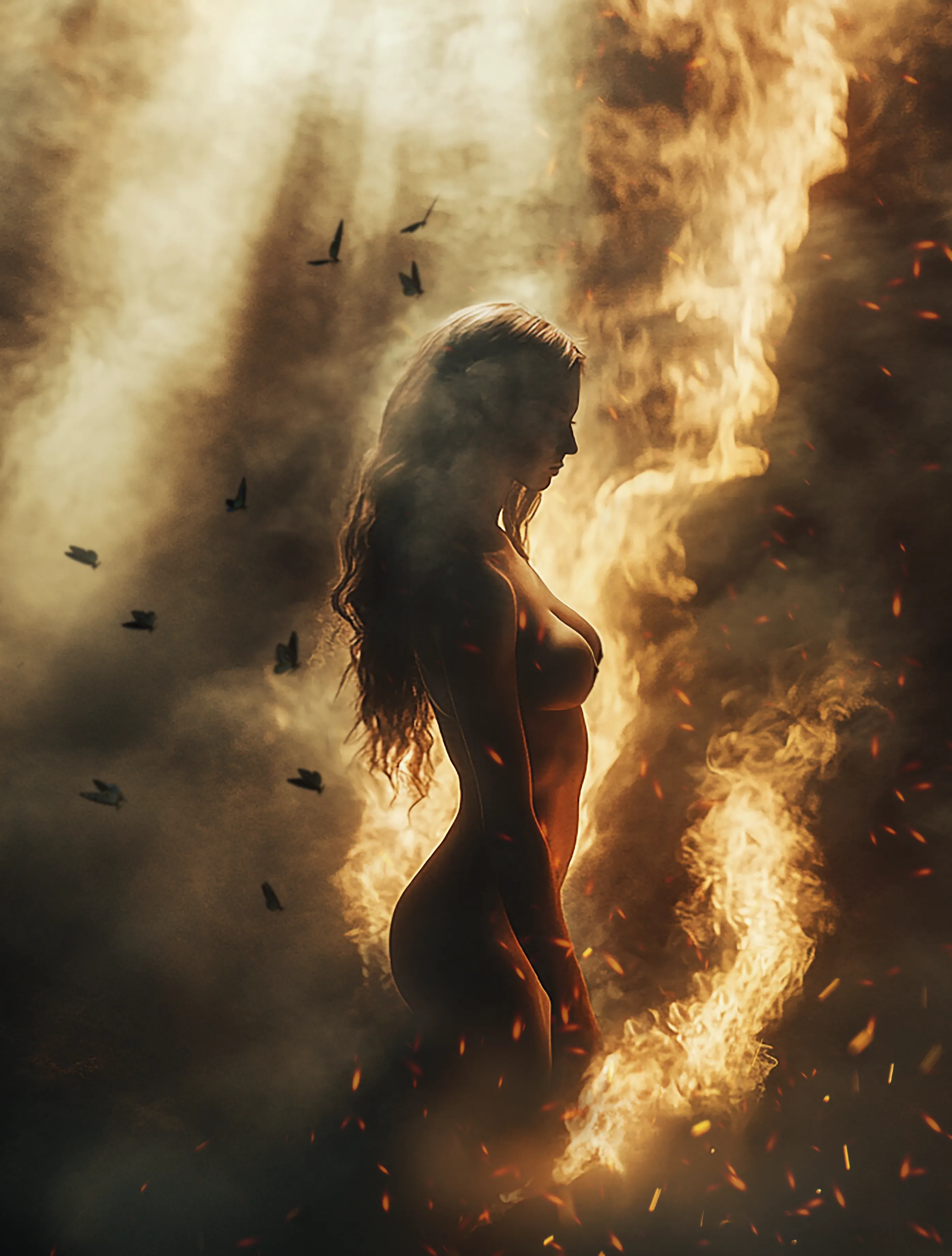 Yea, though I walk through the valleys of light and flame, I will fear no evil, for heaven and hell are both within.