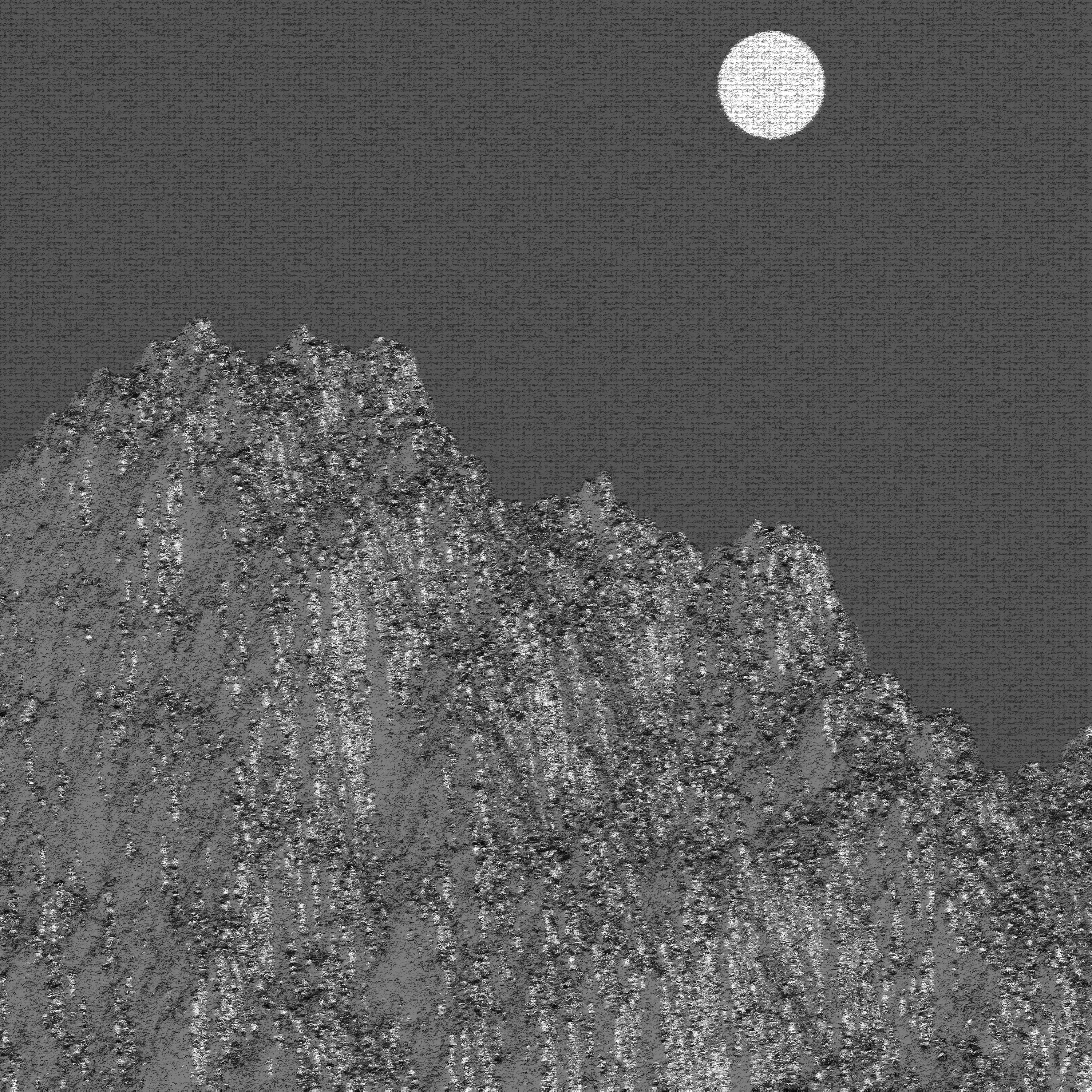 CGL(sMP) #2 is "Classic generative landscape (special for MakersPlace) #2".

Minimalistic version. Only the Moon, cold mountain and emptiness.