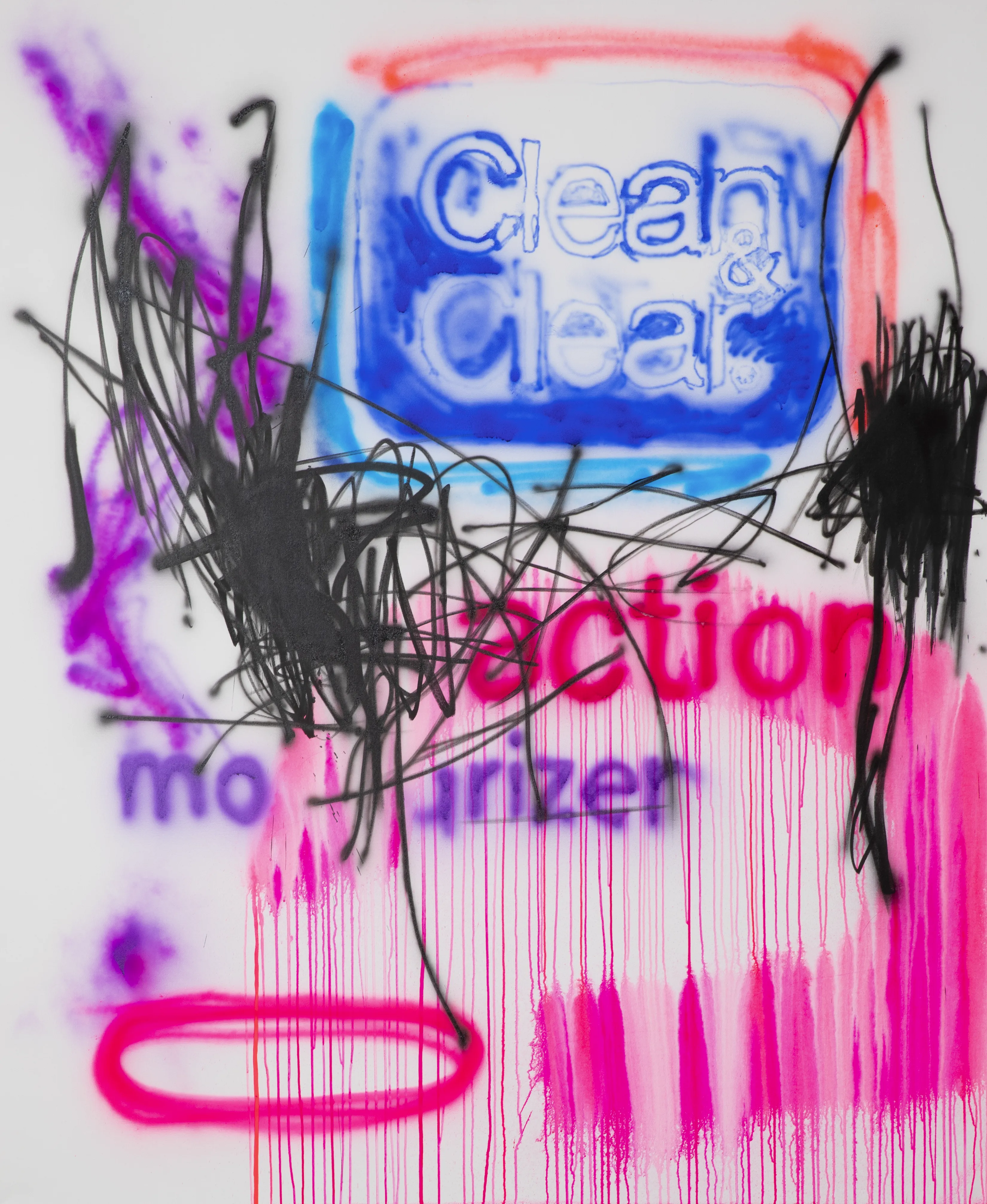 CLEAN is a collection of paintings by JIMMY

The exhibition converges the mundane as the sacred, positioning everyday skincare, sanitation, and soap brands not just as commercial entities, but as symbolic portals to purity, innocence, and cleanliness. The choice of this subject matter subverts their commercial presence, transforming them into emblems of spiritual sanctity and offering a profound critique of society's evolving values.

In an era saturated with the pursuit of bodily perfection, the works emerge as a potent commentary on the entanglement with external purity, reflecting the collective longing for inner sanctification.

The artworks invite viewers to question the dichotomies of materialism & spirituality, cleanliness & corruption, challenging us to rediscover the metaphysical dimensions of ordinary products. In their conceptual framework, these paintings become luminous beacons, reminding us of the deeper meaning beneath the surface of our commercialized existence.