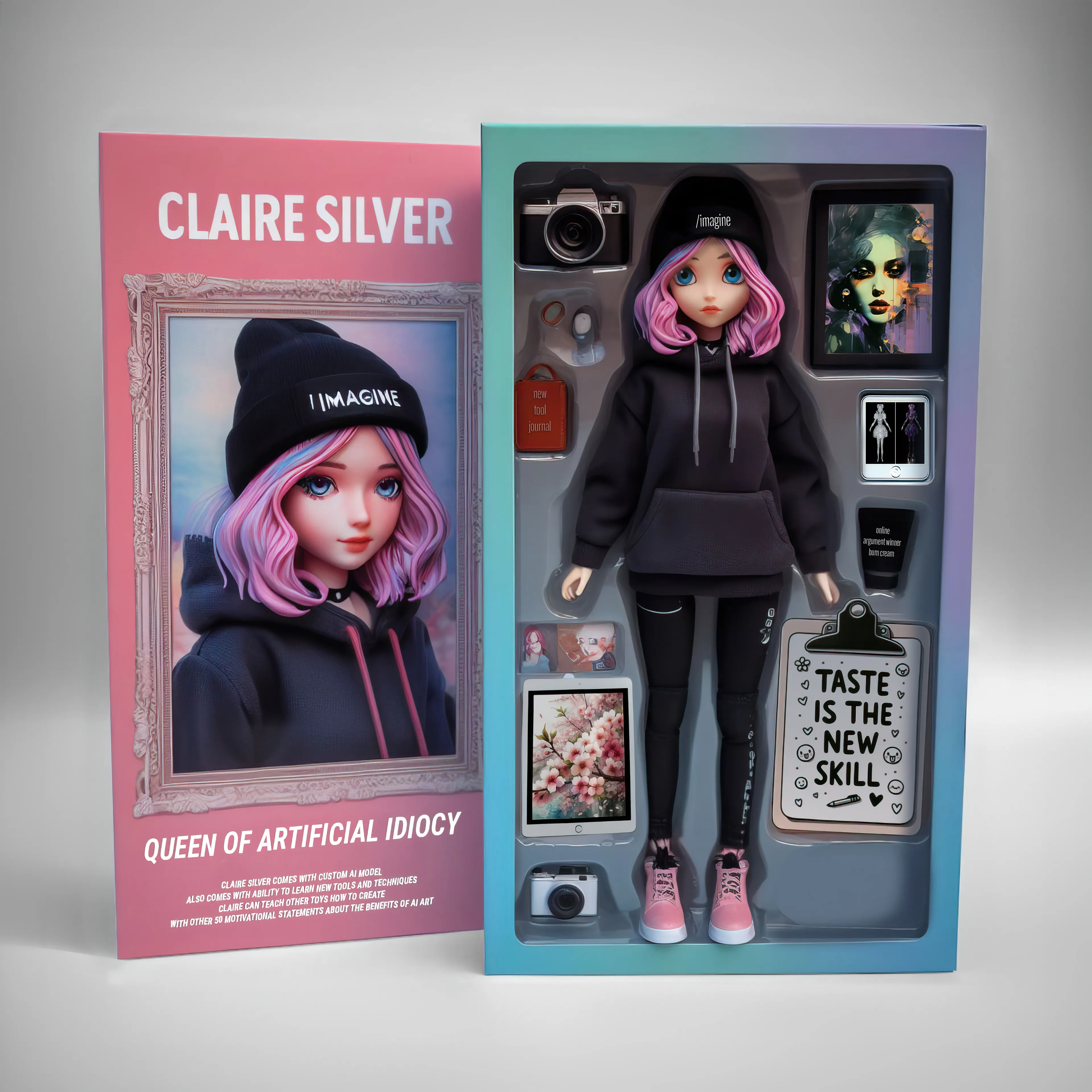 Frens and Legends - Wave 2

Claire Silver
Twitter: @Clairesilver12

The Frens and Legends collection is intended to show my appreciation for the people that I admire in the web3 art community. These are intended to be a way for me to share the way I see these people based on what I know about them.

These are mockups and not representative of a physical object. These are created with AI and Photoshop.