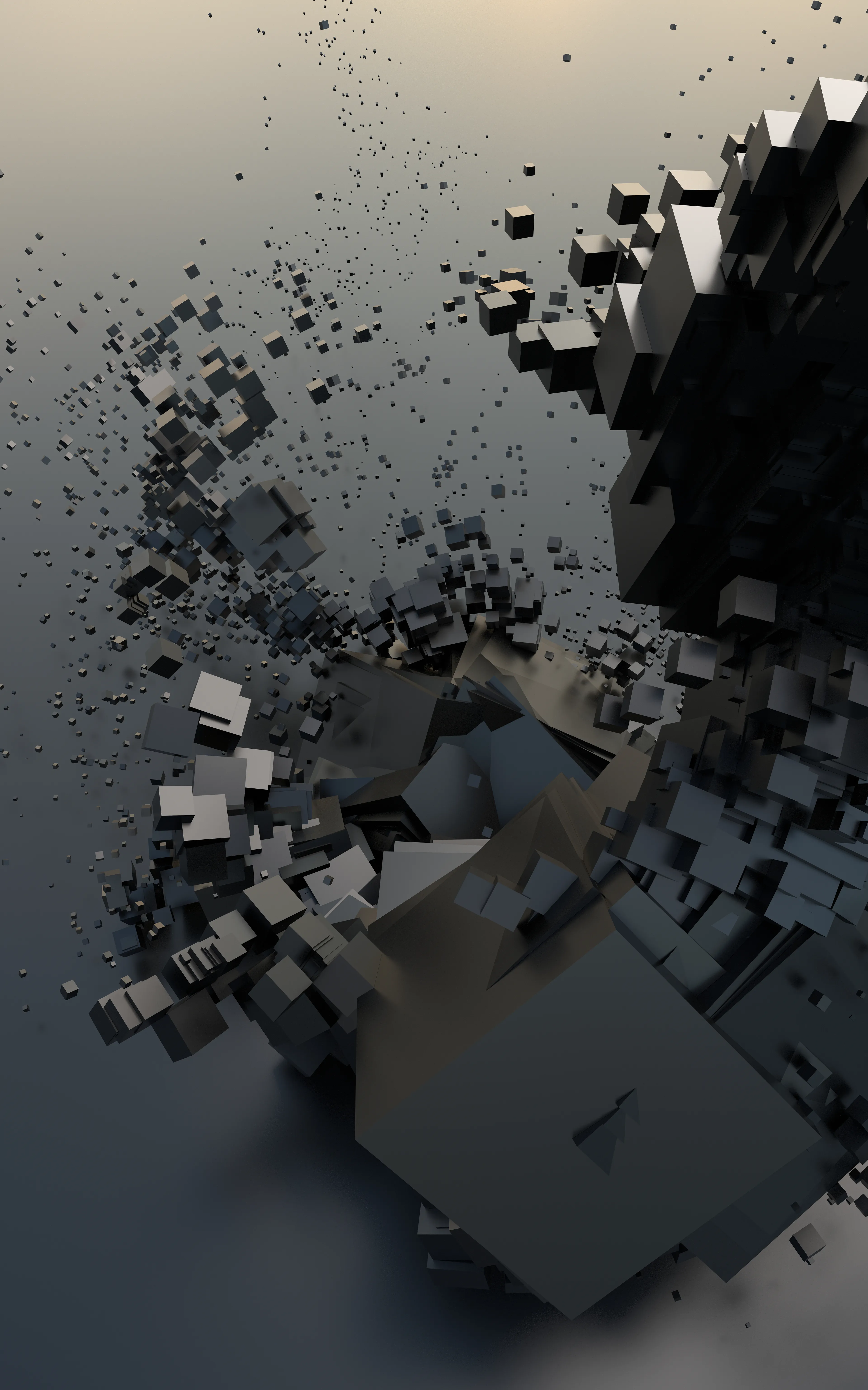 A high resolution moment from The Form of Things Unseen. Using the Dense Pose AI to analyse a section of a Royal Ballet performance, imagined spaces in-between the viewer and the dancer reveal themselves as constantly evolving sculptural forms.