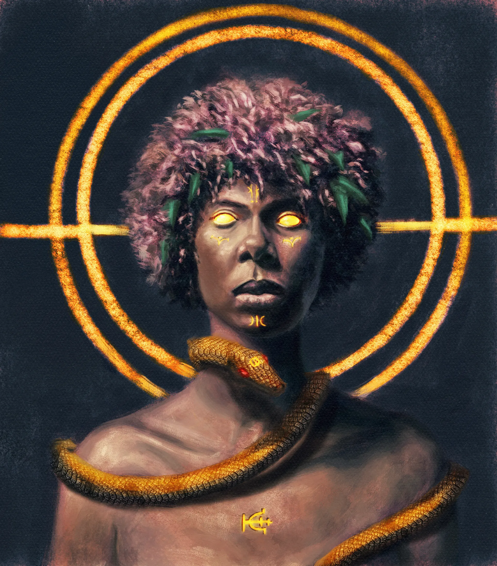 This is the portrait of the Igbo goddess, Ala. 
Goddess of the earth.