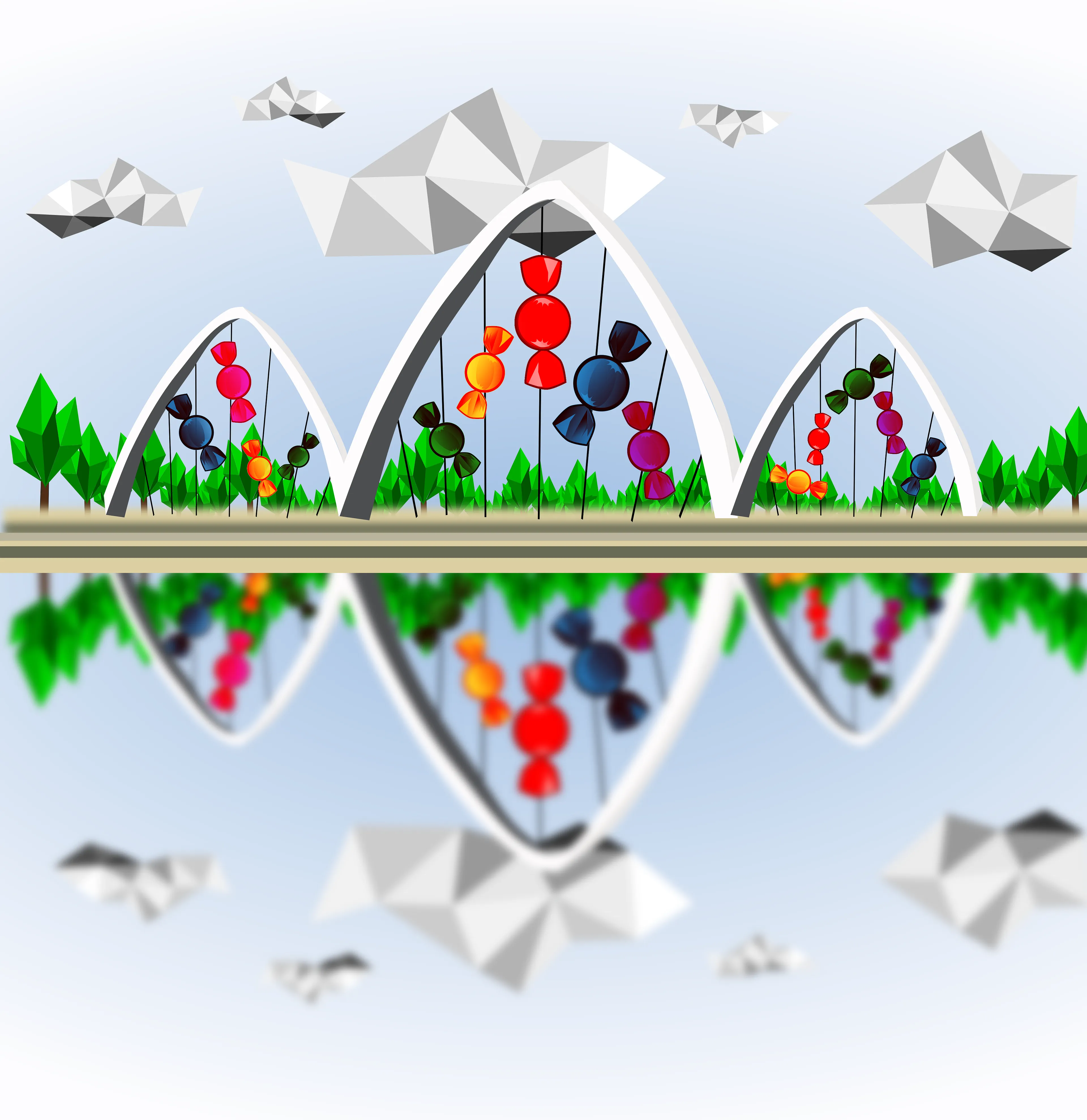 These is the theme for the latest 100 days of creation on makersplace.

As far as the style, with my experience making several series of low poly art on Neonmob, I have grown to love the style and love any low poly nature scenes.