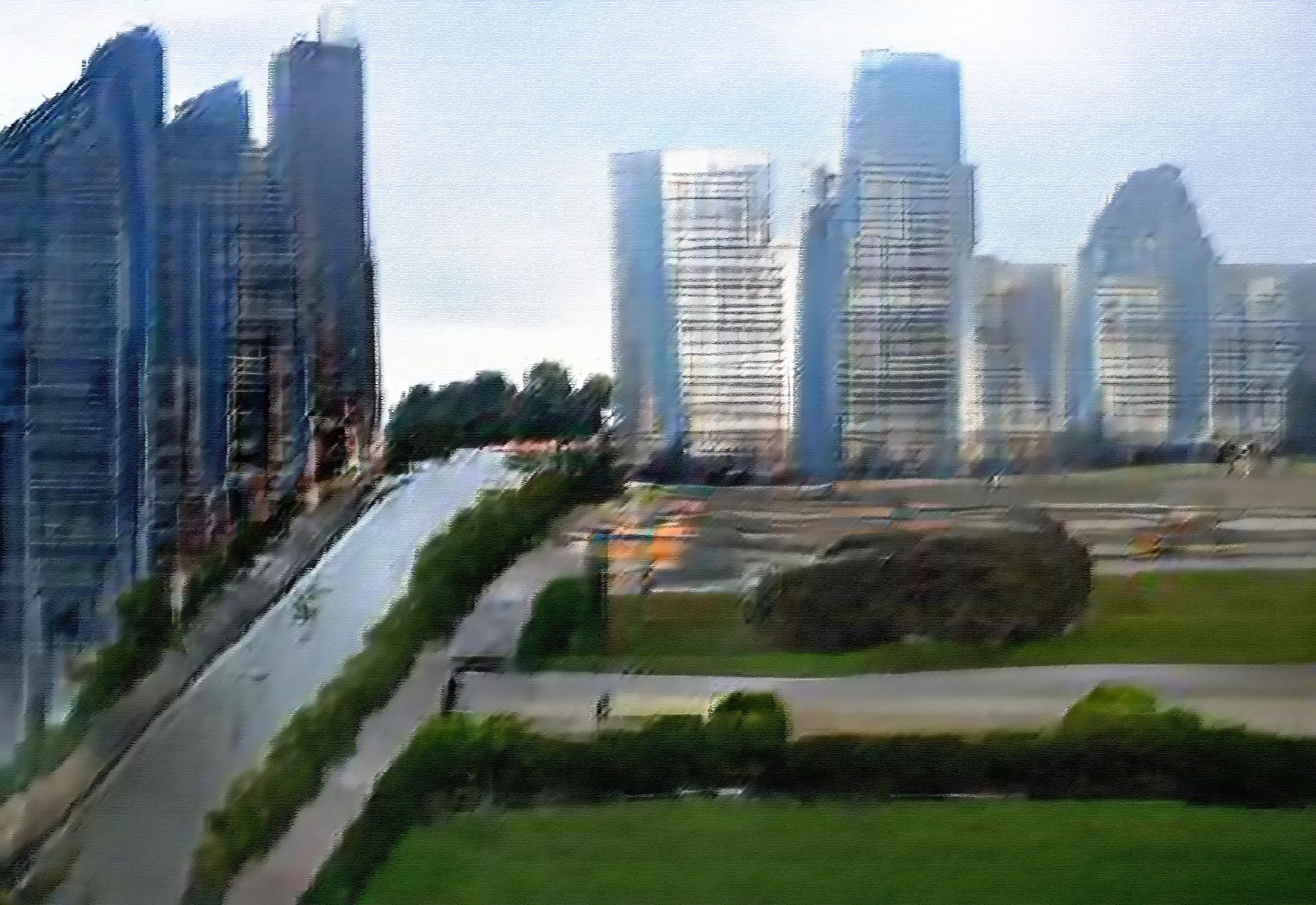 The corona virus pandemic of early 2020 forced everyone around the world to stay indoors. This was not a local occurrence but a global one. For once, the whole world stayed and worked from home. The streets were deserted, shops and businesses closed and no one dared to gather in groups. The word of the day was Social Isolation. At the same time global pollution decreased. Nature started regaining its vitality. Was this nature's immunity acting? Was this nature healing itself?

This artwork was made using AI assisted creation. The artist created an iPad tool with which painted patches could be converted to real life imagery using machine learning algorithms. The creation video is shown here:
https://twitter.com/fabinrasheed/status/1238784240268890114?s=20