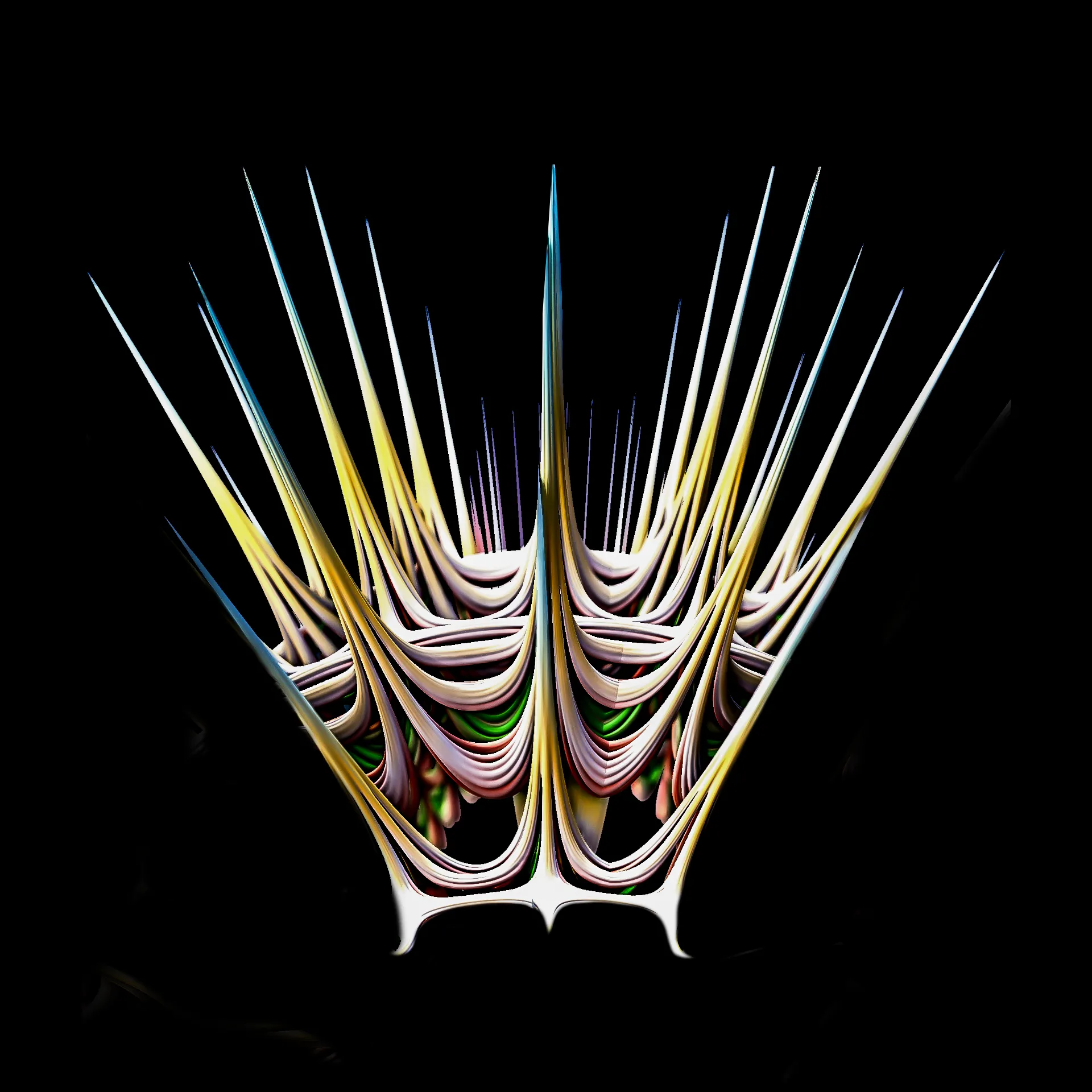 The letter W created using combination of generative fractal tools and photo manipulation.