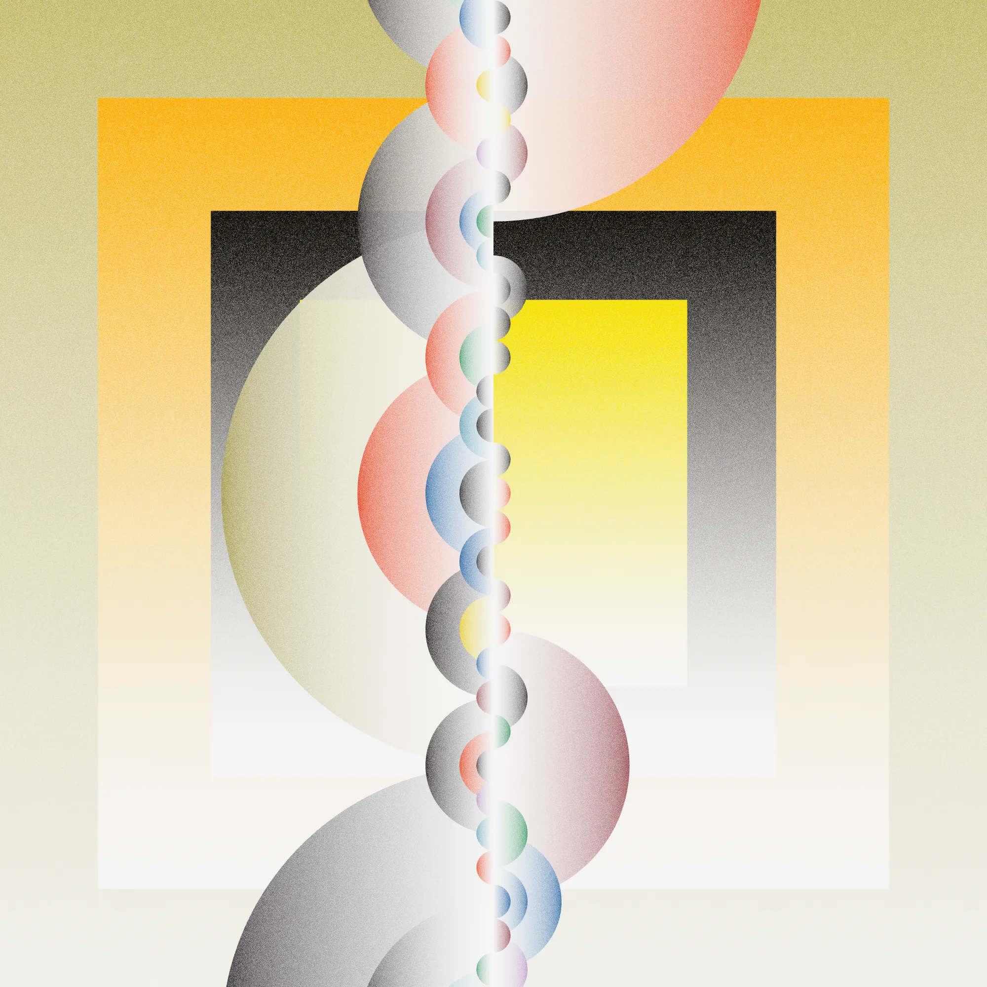 An homage to Recamán’s sequence, a well known mathematical sequence defined by a recurrence relation, and the subtle curves of artist Loie Hollowell. Both hauntingly beautiful.

The system that created this work is generative and was coded using javascript and glsl shaders. The seed for this particular output is '833216'.