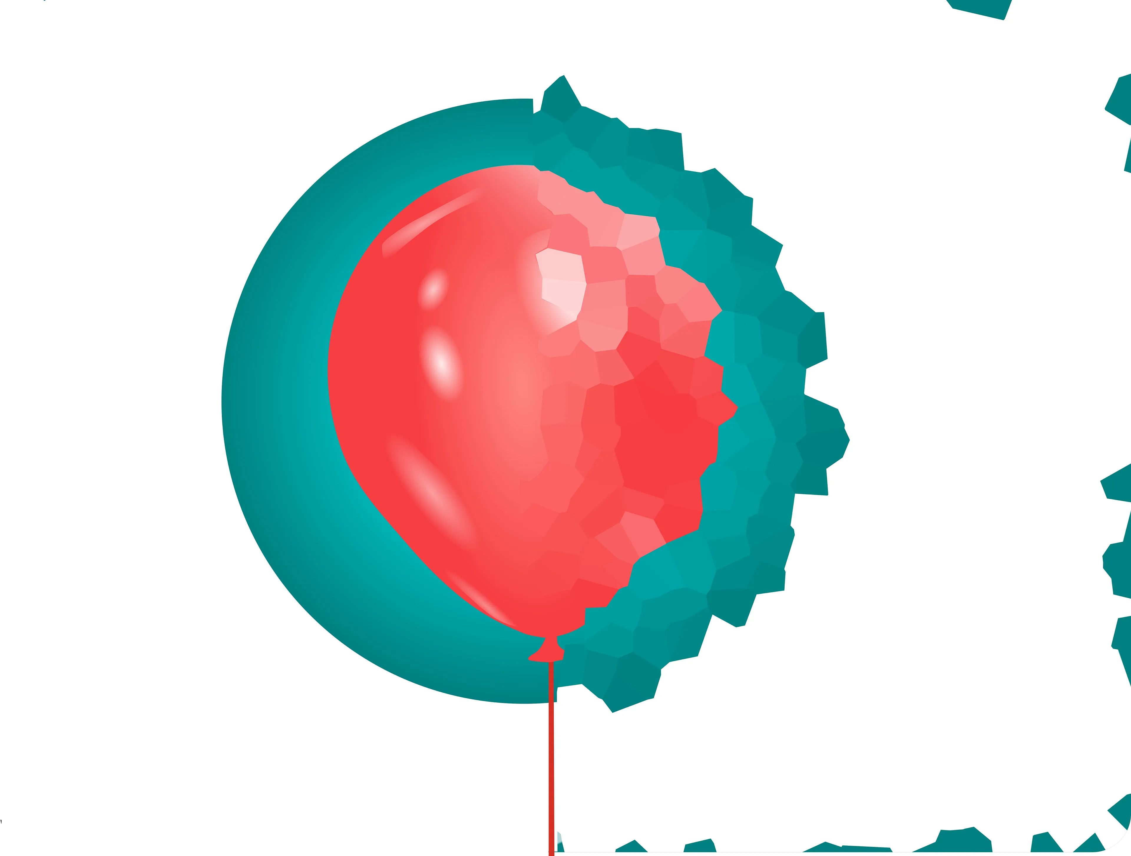 4000px x 4000px

I wanted to contrast a smooth balloon with its geometric averaged color counterpart.