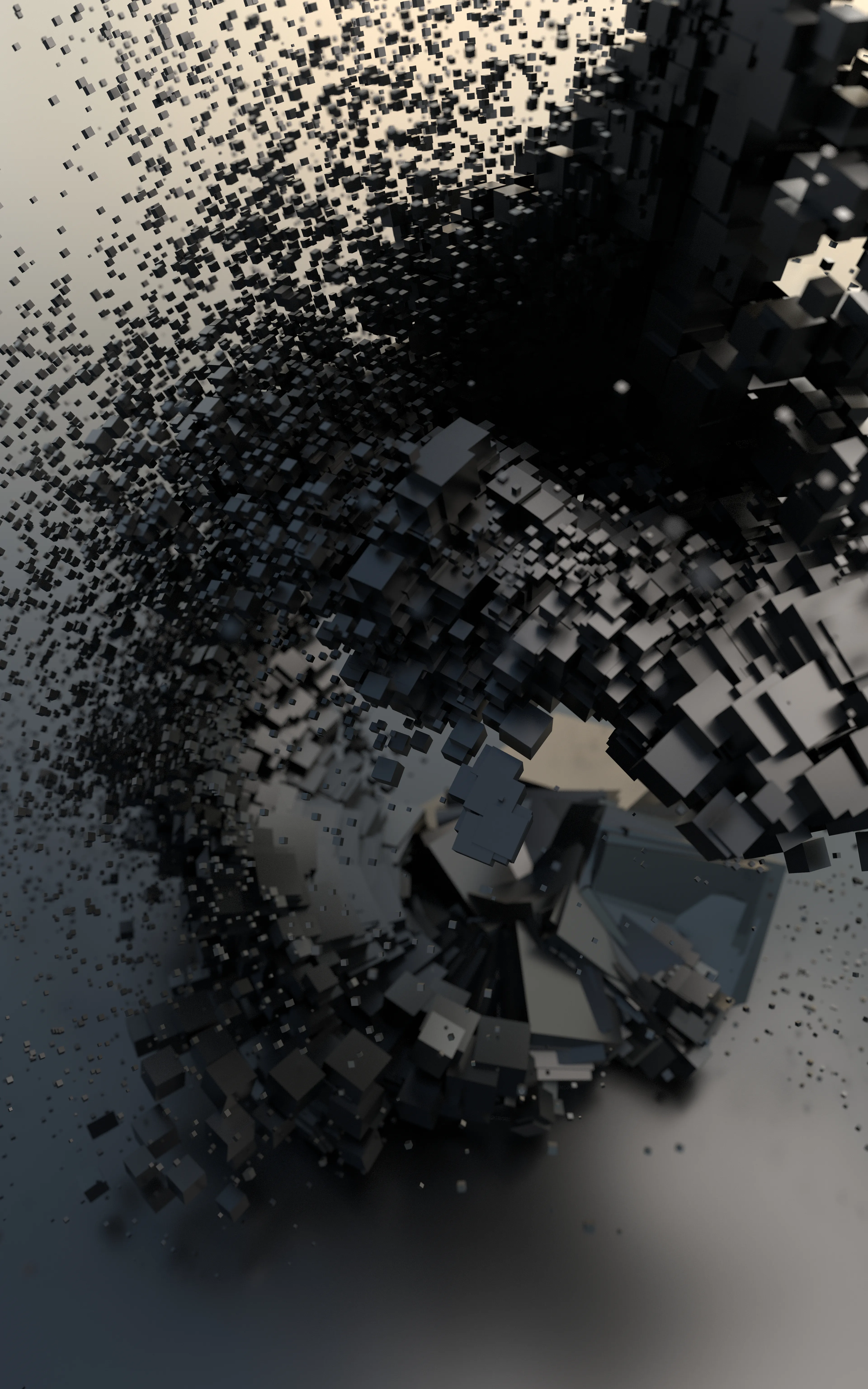 A high resolution moment from The Form of Things Unseen. Using the Dense Pose AI to analyse a section of a Royal Ballet performance, imagined spaces in-between the viewer and the dancer reveal themselves as  constantly evolving sculptural forms.