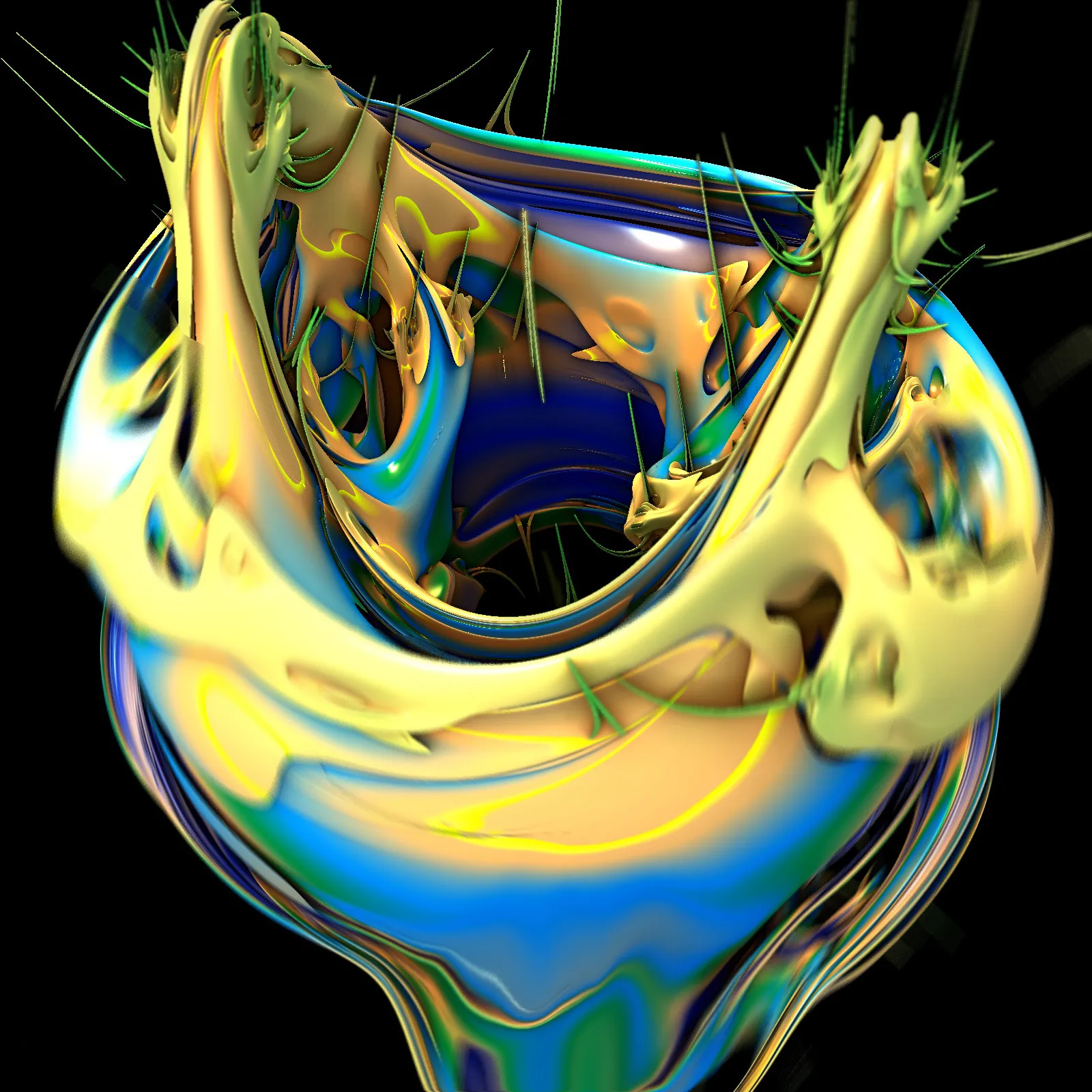 Fractal art created using a combination of tools.