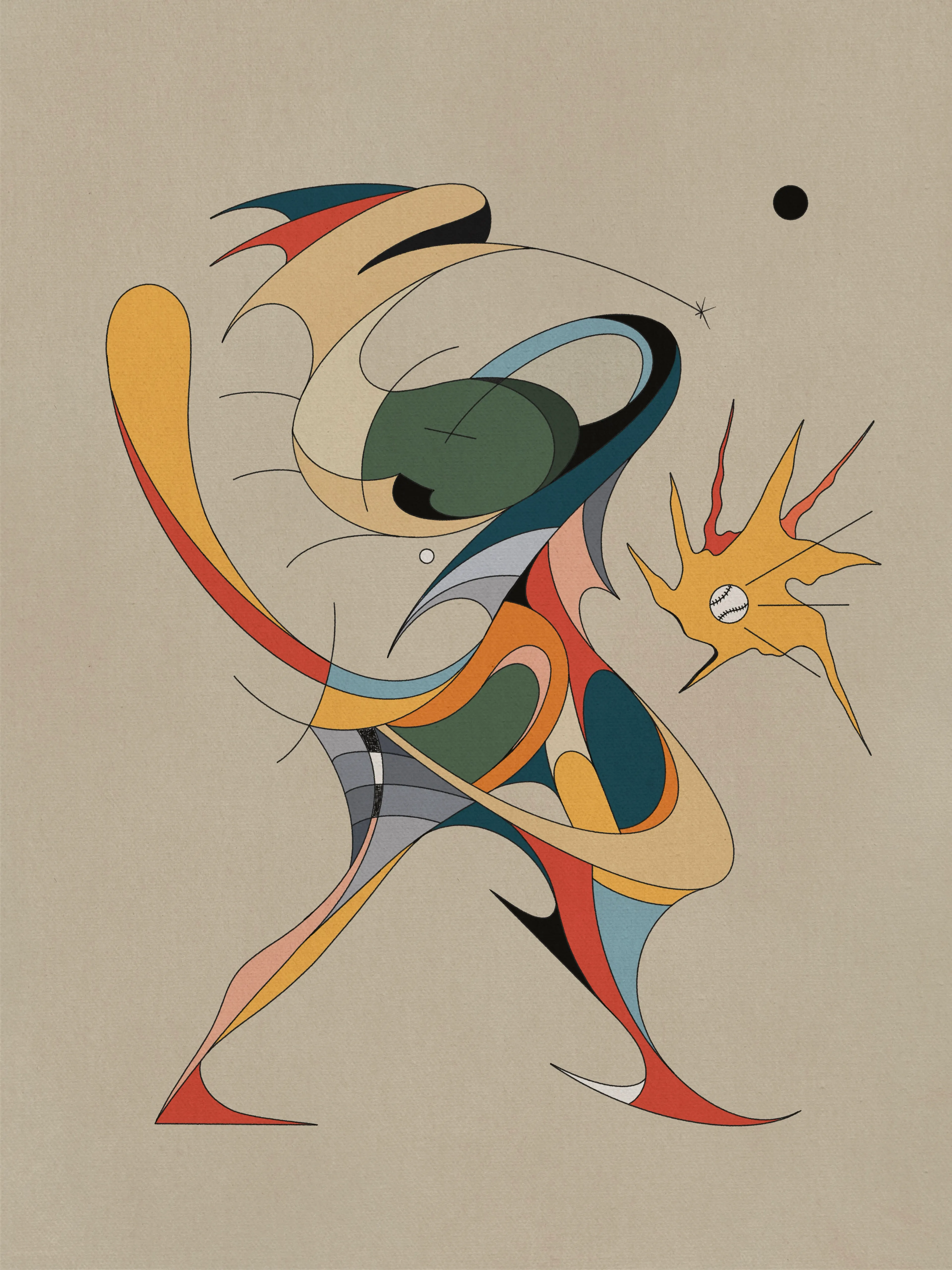 NINFA x Tormius

The Art of Play is a series of 11 abstract pieces, each inspired by a different sport: Fencing, Basketball, Ice Hockey, Bowling, Football, Archery, Skate, Badminton, Baseball, Sailing and Tennis.

The goal is to capture the feeling of movement, tension, and flow behind each game. Every piece is a visual interpretation in my own style which is not figurative but seeks to capture the essence and rhythm.

I wanted to strip away the literal and focus on the energy through shape, color, and composition. Each artwork reflects a kind of motion that lives beyond the rules of the game.