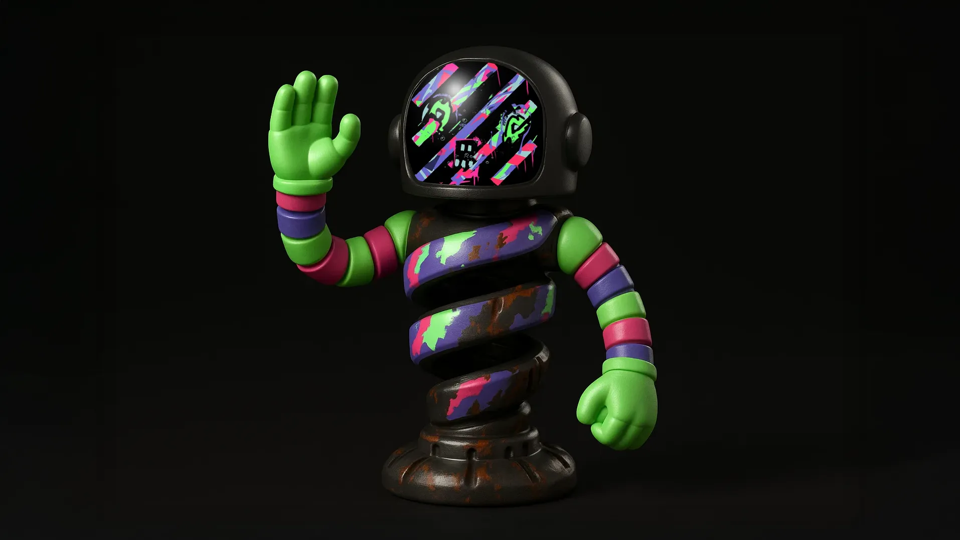 404 gacha figure representations based on the artworks of XCOPY, as imagined by Nuclear Samurai for the Frens & Legends art series. 