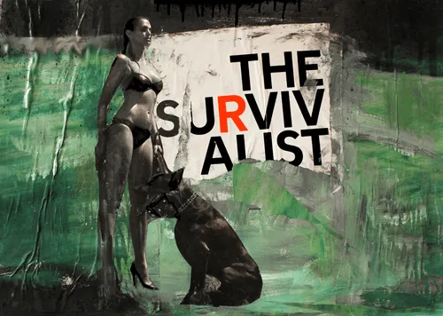 The woman with her hound stands firm. She will never give in. She will never back down. She is The Survivalist.