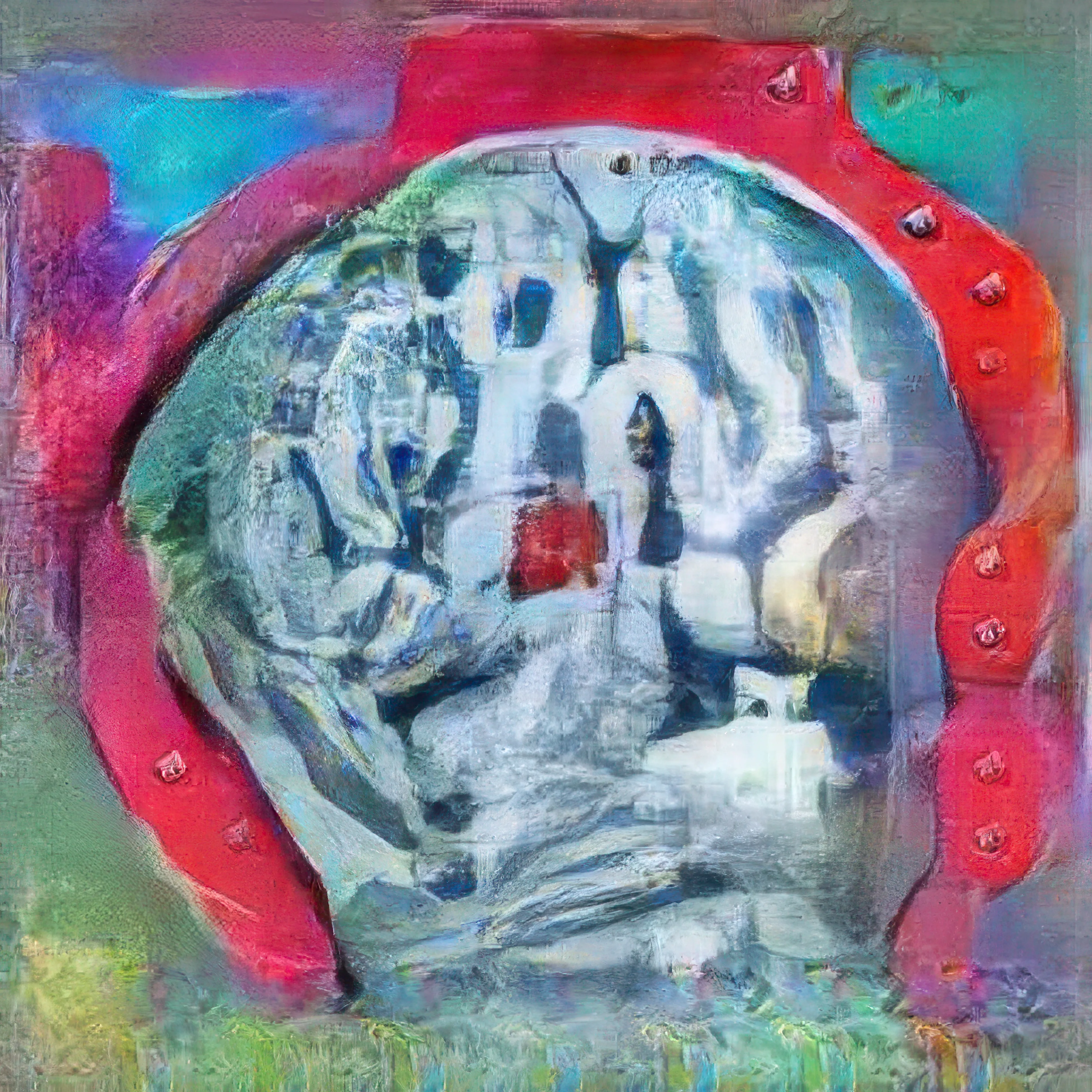 **Neural Abstractions (2016–17)**
Neural Abstractions represents Klingemann’s breakthrough into true AI-assisted image generation, using early deep neural networks to summon surreal new visions. Created in 2016–17, these works grew out of experiments with Plug-and-Play Generative Networks (PPGN), an innovative technique that predates GANs, allowing an AI to generate images by maximizing the outputs of a classifier rather than by direct synthesis. Instead of training a network to draw per se, Klingemann ingeniously trained a suite of custom classifier models (on datasets he curated himself) and then set a generative process to “please” those models. In practice, he fed the network a target concept, not via text prompt, but via a classifier node such as “portrait” or “map”, and the system iteratively adjusted a noise image until the classifier was highly activated.
Rejecting the generic categories bundled with the original PPGN code (which skewed towards dogs and everyday objects), Klingemann plugged in his own bespoke categories. He hand-sorted tens of thousands of images, from vintage album covers to 19th-century book illustrations to even erotic photographs, into conceptual groupings, training neural nets to recognize these themes. In doing so, he effectively hacked the generative process to follow the peculiar contours of his personal datasets. The resulting images, which he termed “Neural Abstractions,” are richly ambiguous. Hints of familiar shapes, a silhouette that could be a reclining nude or the glint of an eye, dissolve into painterly washes of color and texture. The AI seems to grope toward forms without ever fully resolving them, offering a “base understanding of composition and interesting colors” while birthing proto-figures that hover on the brink of recognition.
Because the raw outputs were modest in size and clarity, a limitation of 2016-era networks, Klingemann devised a novel post-processing step that would become a hallmark of his style: transhancement. This custom technique fed the low-resolution neural outputs into a secondary pix2pix-based model that upscaled and hallucinated extra detail, layer by layer. Unlike traditional upscaling which merely smooths or interpolates, transhancement exaggerates the AI’s own artifacts, creating “beautiful convolutional artifacts” and razor-sharp edges that amplify the image’s uncanny character. By repeatedly doubling an image’s size, Klingemann transformed a 256px blurry apparition into a large, crisply freakish tableau.
The artifacts - glitchy striations, bizarre textures - are not flaws but the very soul of the work, imbuing it with an otherworldly, hallucinatory quality. In Neural Abstractions, one discerns a machine dreaming aloud, as if it were trying to reconstruct reality from only half-remembered shapes. This series solidified Klingemann’s status as a pioneer of AI art, establishing an aesthetic of ambiguity and unpredictability that remains “uniquely computational yet deeply human.”