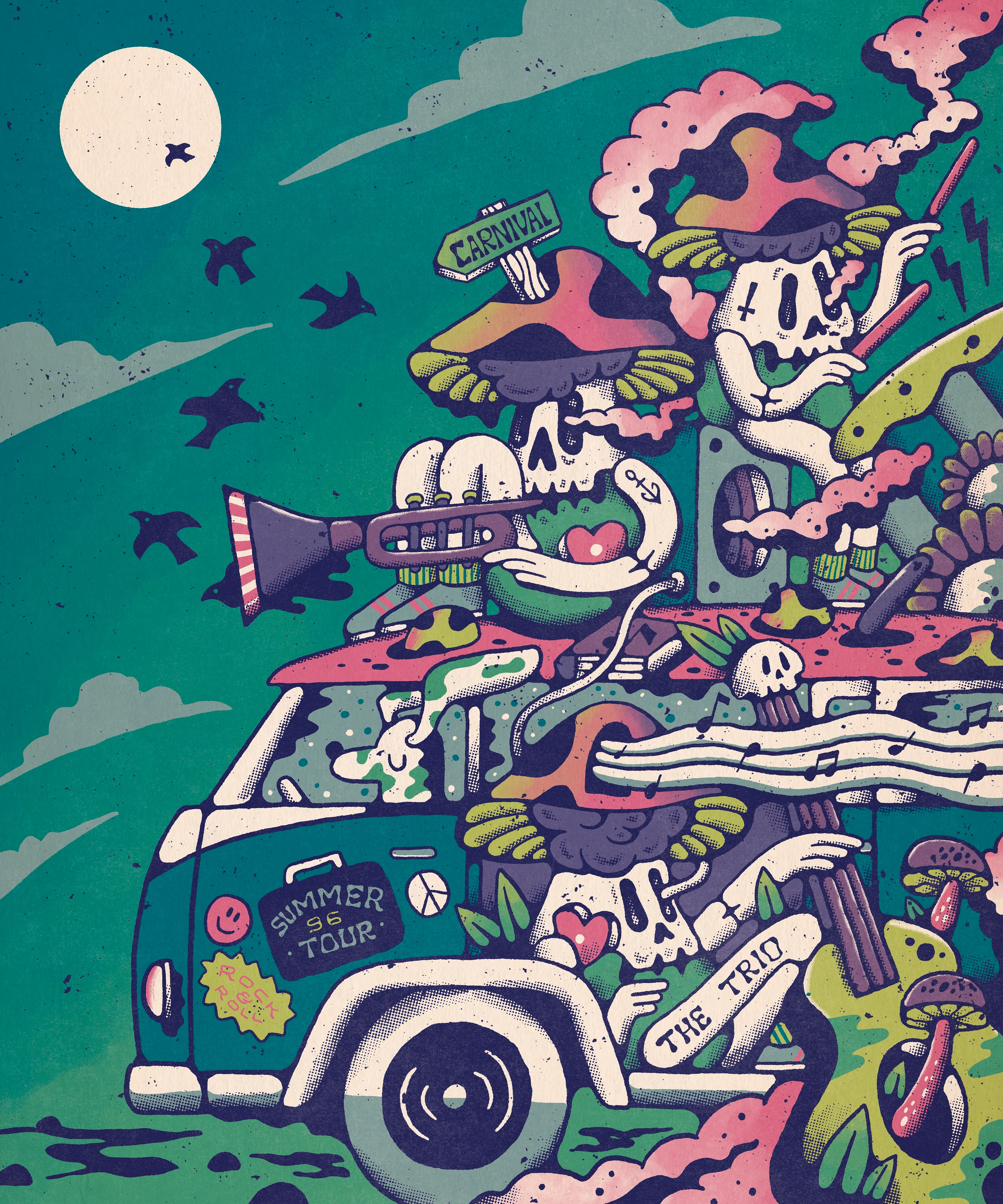"A Trio on the Road chasin' for a Fame"

The Shroomsical Collection
5000 x 6000 pixel | JPEG
2022