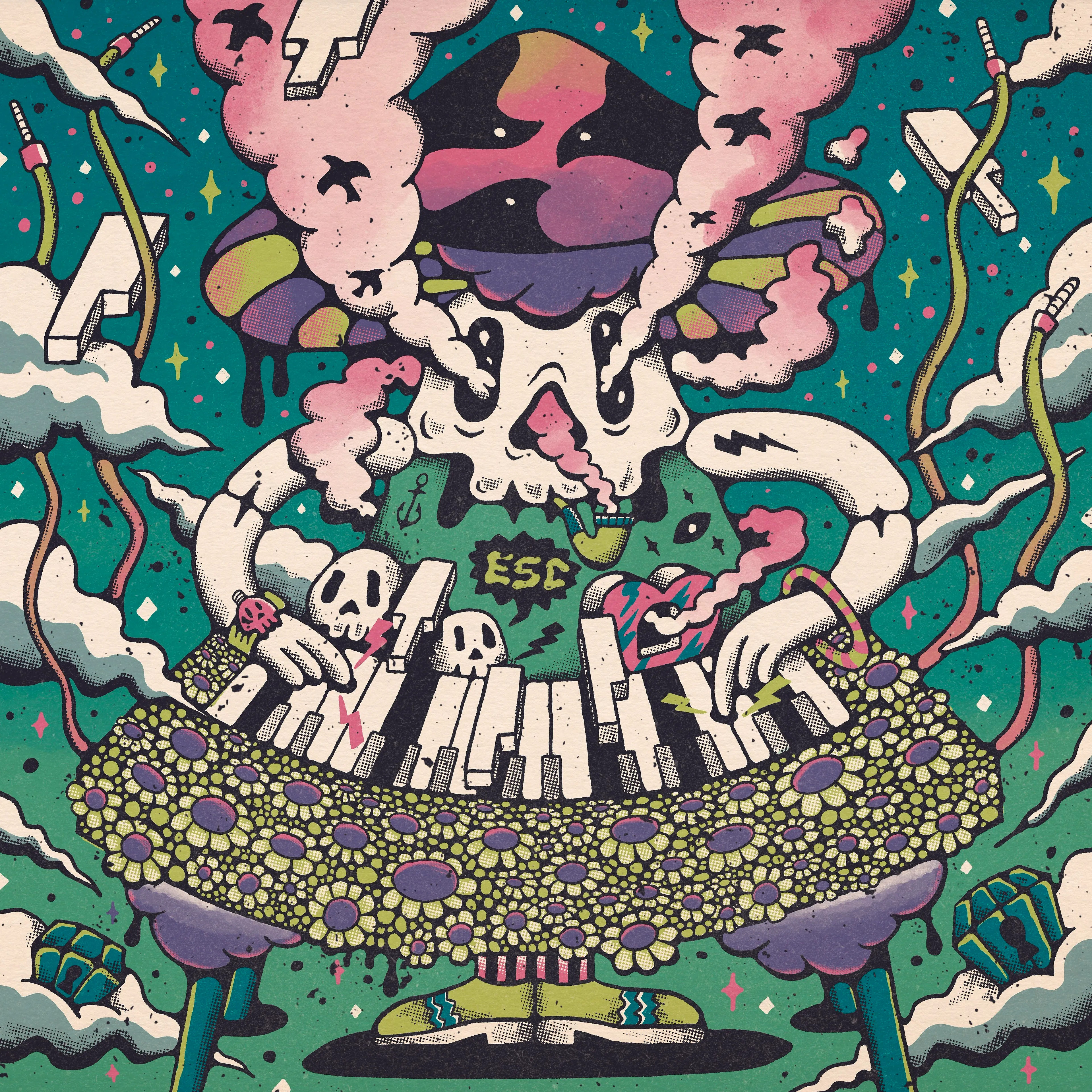 "What's your favorite killer track?"

3rd Artwork in The Shroomsical Col.
5000x5000 pixel | JPEG
June 2022