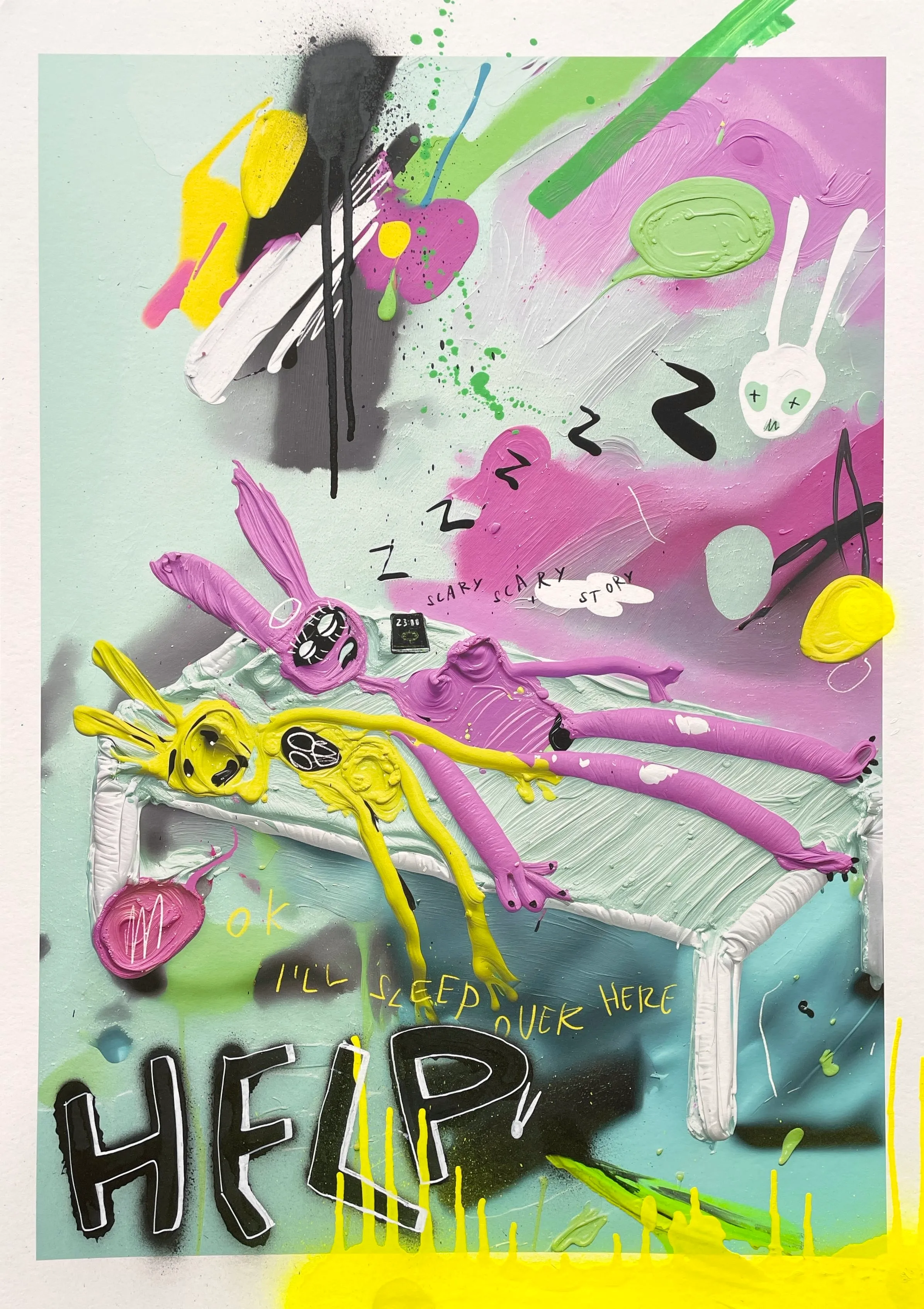 Mixed Media & Acrylic Paint

Includes the original physical artwork on Giclée print (420x594mm)
Printed on premium Hahnemühle paper
Shipping & packaging included

Note: The physical piece is only guaranteed for the first owner.