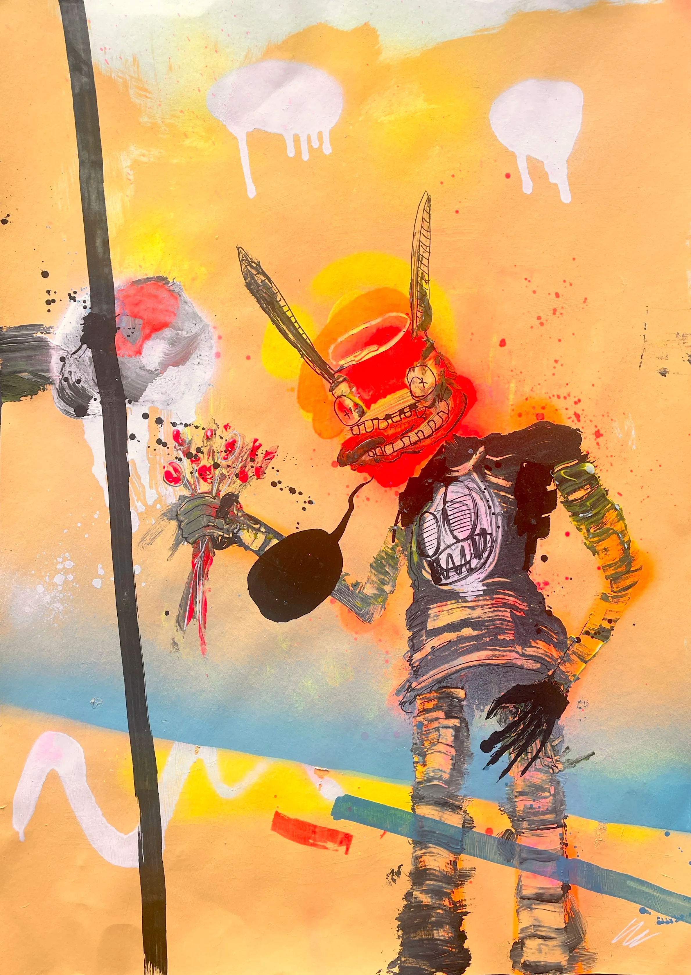 Markers & Acrylic Paint

Includes the original physical artwork on watercolour paper (420x594mm)
Shipping & packaging included

Note: The physical piece is only guaranteed for the first owner.