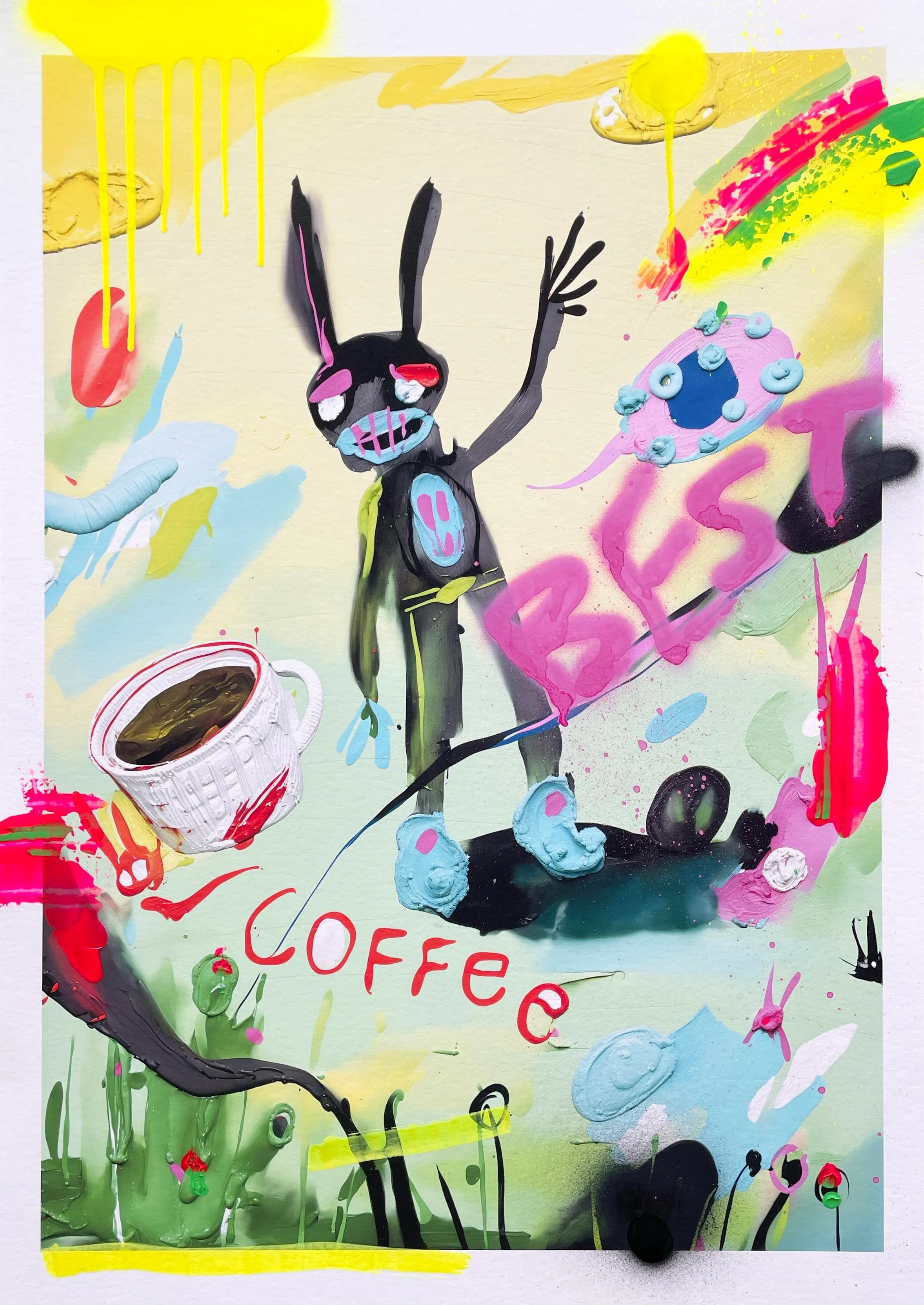 Mixed Media & Acrylic Paint

Includes the original physical artwork on Giclée print (420x594mm)
Printed on premium Hahnemühle paper
Shipping & packaging included

Note: The physical piece is only guaranteed for the first owner.