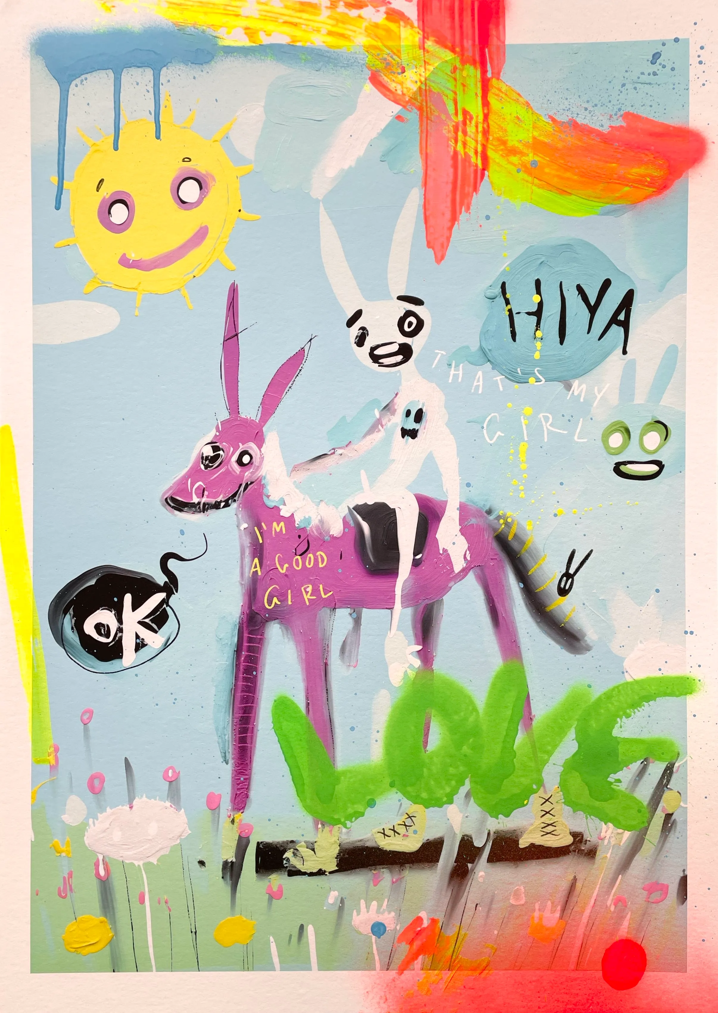 Mixed Media & Acrylic Paint

Includes the original physical artwork on Giclée print (420x594mm)
Printed on premium Hahnemühle paper
Shipping & packaging included

Note: The physical piece is only guaranteed for the first owner.