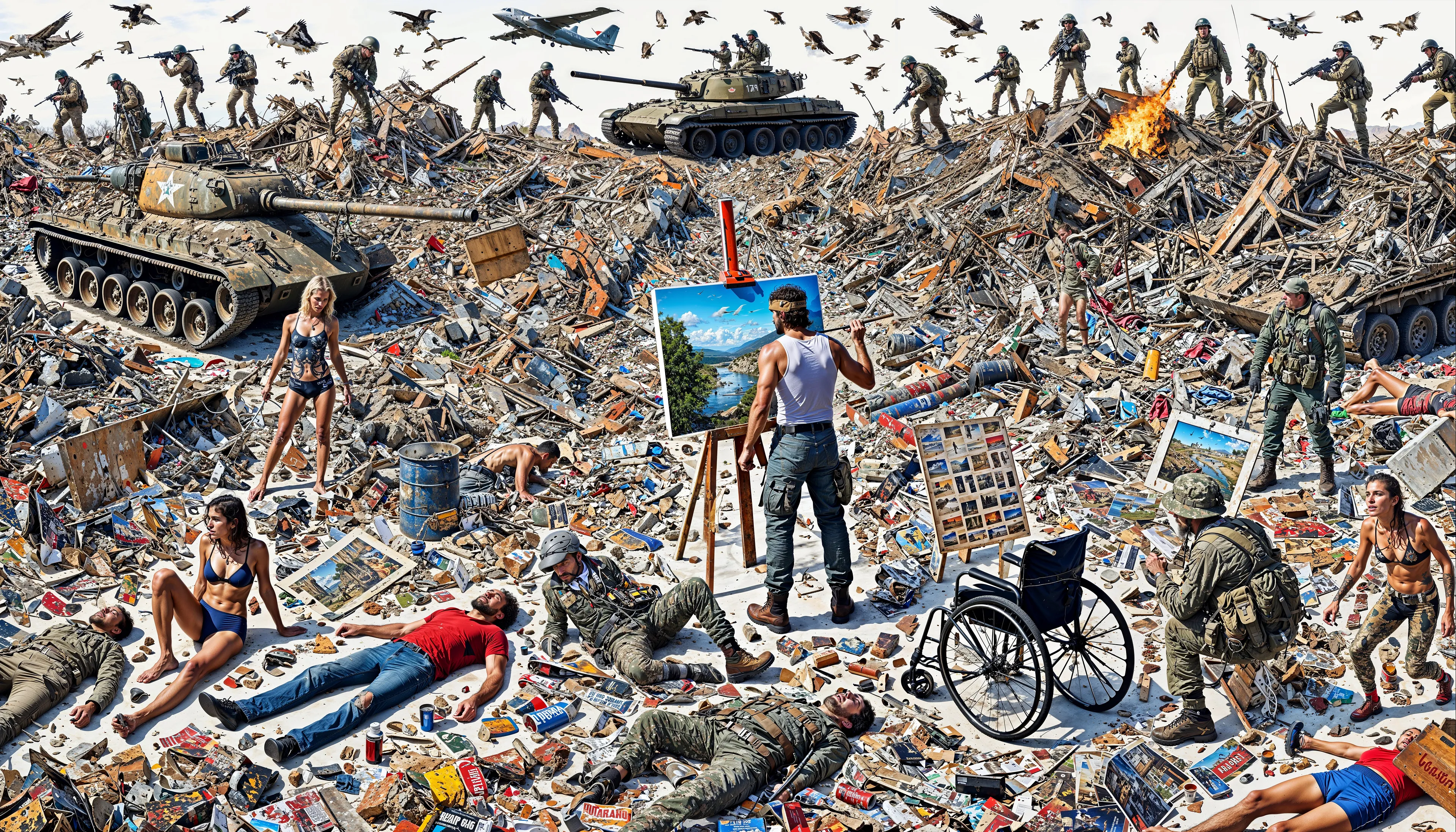 They send men to die and call it history. They burn cities and call it progress. But a painting can live where the fire can’t reach. War makes ashes, art makes echoes. Pick up a brush, a pen, a note—leave something behind that isn’t just another hole in the ground.