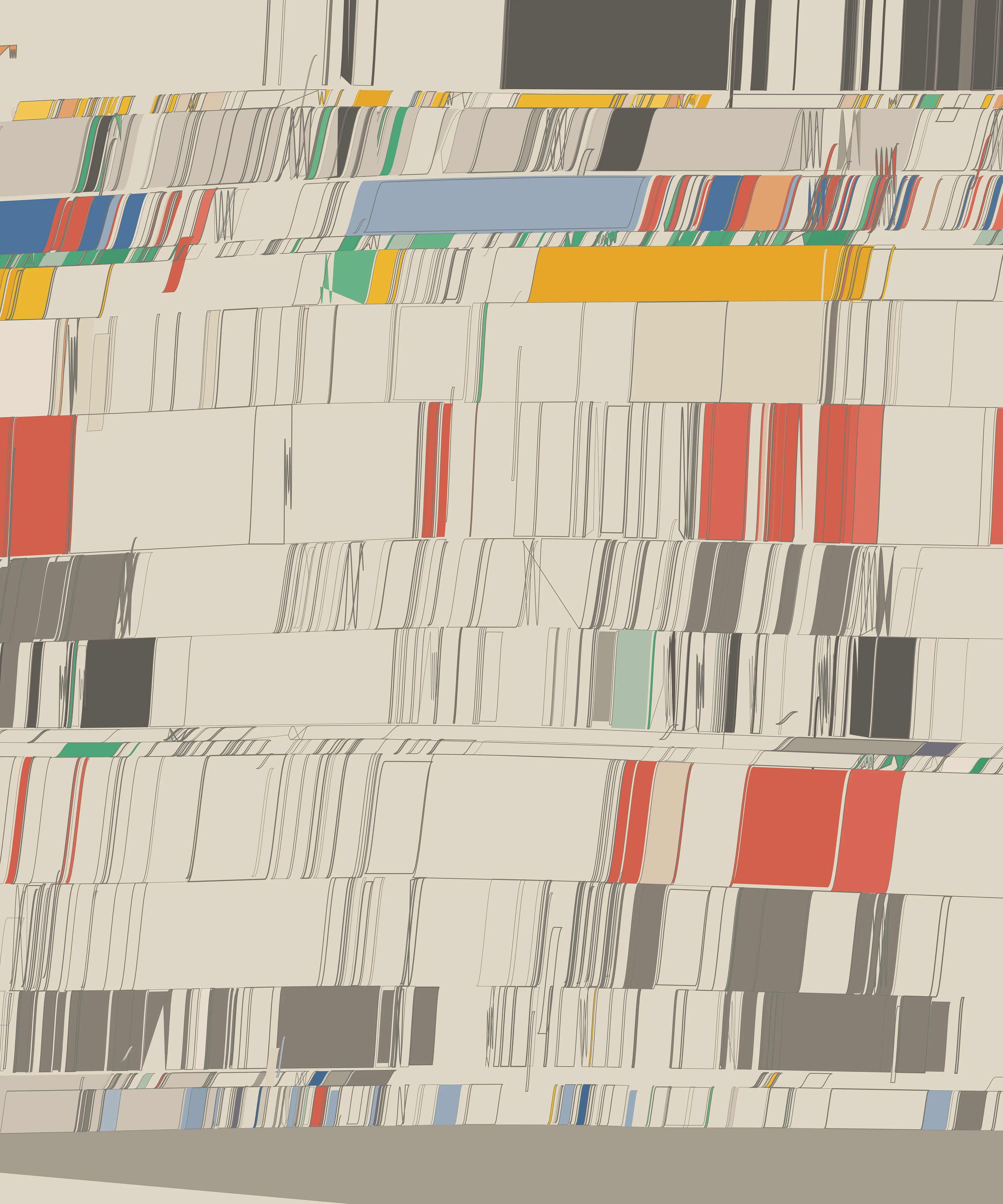 Careless and Well-Intentioned is a series of four unique iterations, plus an artist's proof, produced from a single generative algorithm.

This iteration is the artist's proof.

Artist: Tyler Hobbs  
Year: 2022  
Medium: Algorithmic Design  
Dimensions: 15000 x 18000 px