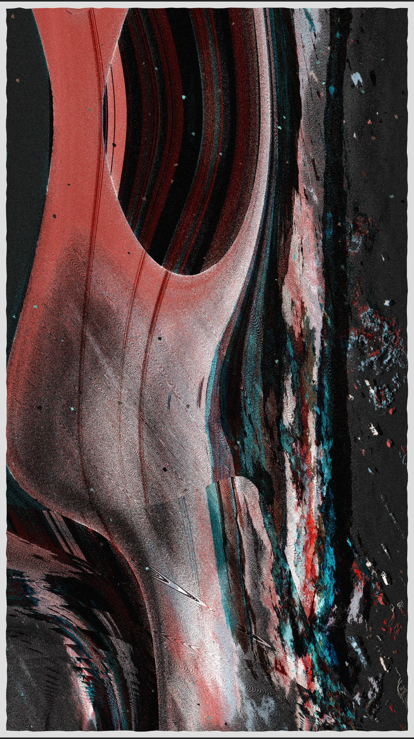 “Spacetime grips mass, telling it how to move... Mass grips spacetime, telling it how to curve.”
     – John Archibald Wheeler

Spatial Curvatures captures the powerful and mysterious essence of the universe, depicting the phenomena of gravitational lensing, the spacetime continuum, and the space fabric. The main focus of this piece is the visualization of the warping, bending, and fracturing of light and space fabric caused by gravity. The viewer can see how the fabric of spacetime is affected by the presence of matter and energy, and how this in turn affects the motion of objects within the universe. 

In creating this artwork, a particle system was utilized to create the spacetime fabric, and various shaders were used to visualize how gravity can warp, bend, and fracture the fabric and light.

To obtain higher resolution output, you can press the 's' key in live view. Alternatively you can right-click and save the preview image.

Due to differences in how shaders operate in different engines, there may be slight differences between the preview image and the live-rendered output. 

Made with p5js and custom glsl shaders.

DistCollective, February 2023