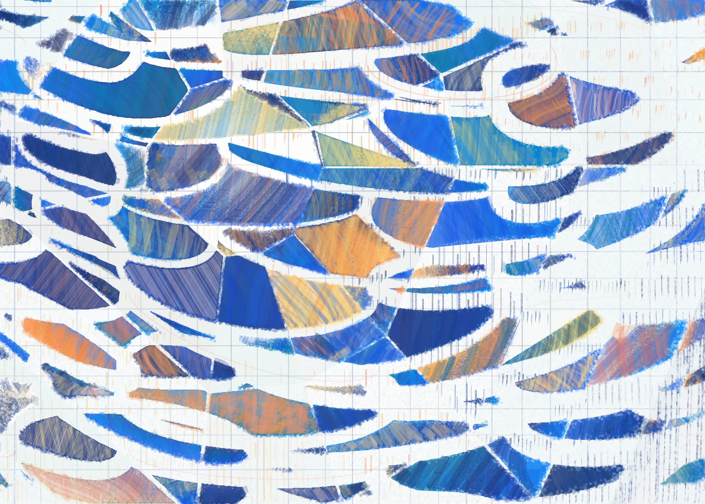 **Drifting Dreams** is a generative art system that captures bittersweet moments along journeys to dreams.

You can feel the river rushing, the wind screaming, and thunder lighting up the sky: the storm is about to take over. But if you look closer, it is also a wonderland filled with dazzling rainbows, comforting warmth, and hope.

It is a journey worth remembering.