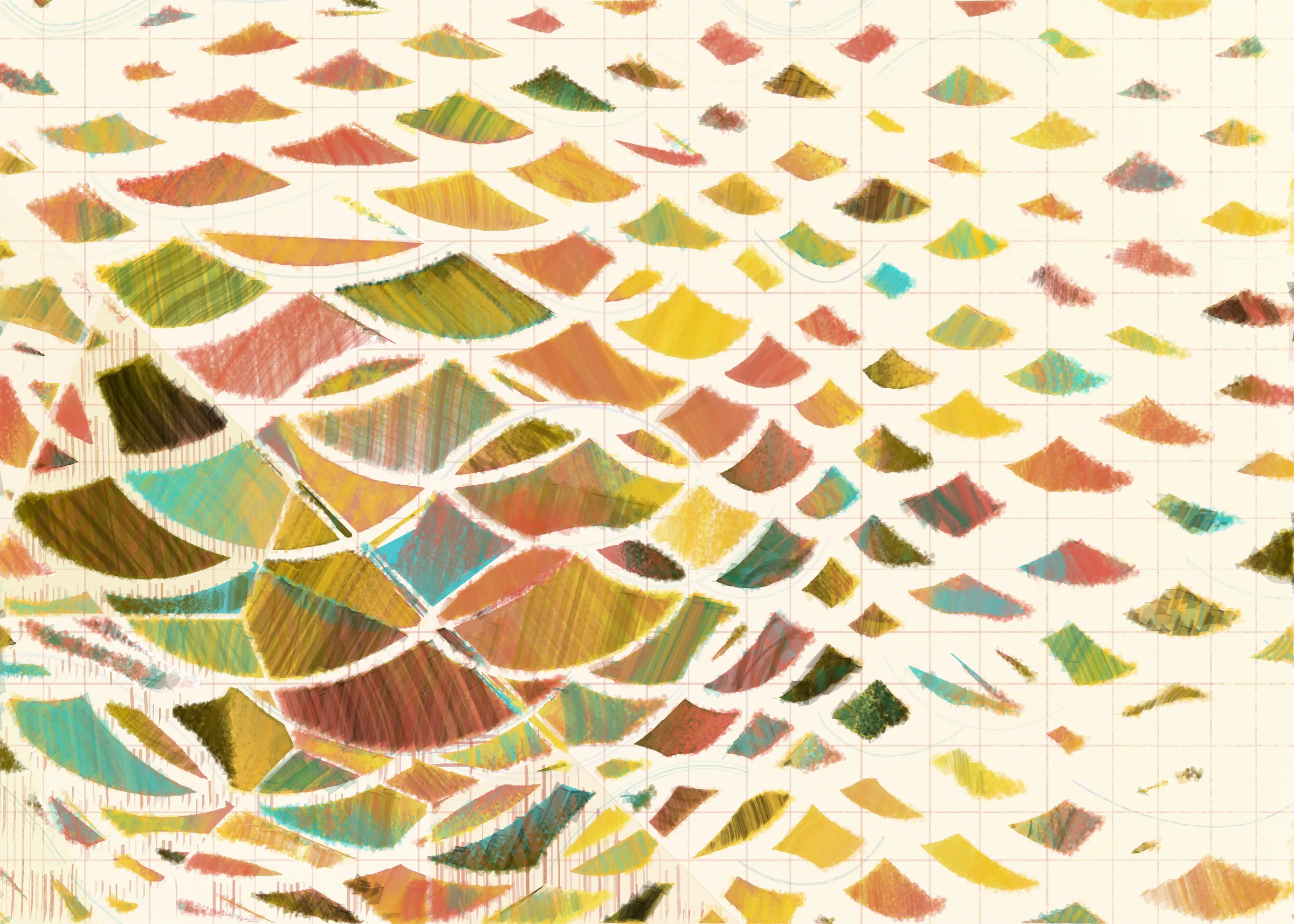 **Drifting Dreams** is a generative art system that captures bittersweet moments along journeys to dreams.

You can feel the river rushing, the wind screaming, and thunder lighting up the sky: the storm is about to take over. But if you look closer, it is also a wonderland filled with dazzling rainbows, comforting warmth, and hope.

It is a journey worth remembering.