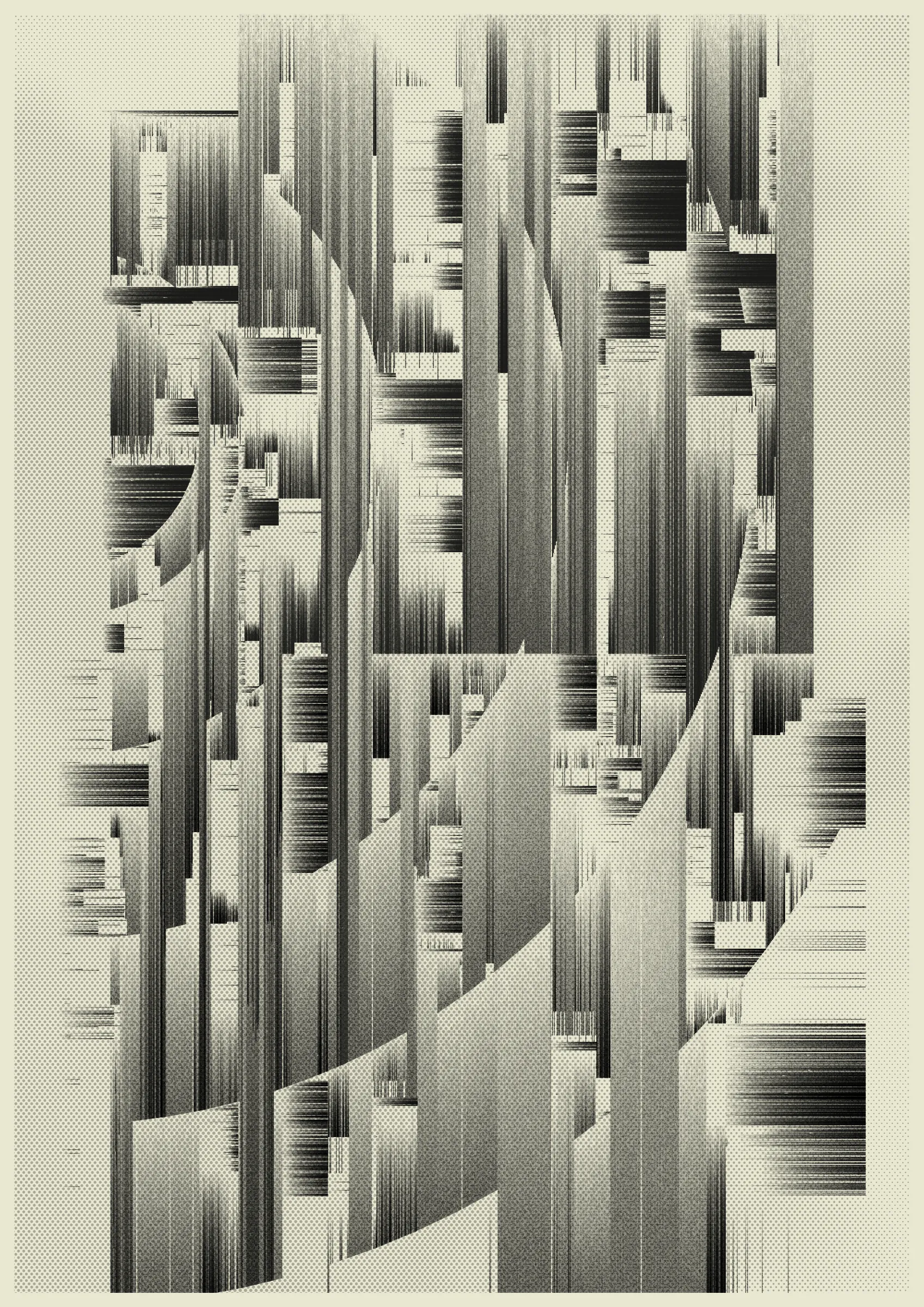 This generative algorithm explores the geometric theme of non-intersecting line segments. In short: no two lines in this design are allowed to cross each other. By incorporating various boundaries and shapes, constraining line angles, adjusting line density and applying several other techniques, a wide range of intricate compositions is produced.

The inability to truly connect can be interpreted as a metaphor for modern day life where we are flooded with digital means of communication but often struggle or fail to connect on a deeper, interpersonal level. This project thus reflects on the paradoxical nature of our increasingly interconnected yet isolated existence.

Using the keys numbered 1 to 4, you can export high-resolution files in sizes from A1 to A4 for printing at 300 dpi.  Please be patient while the exports render. The success of the export may depend on your hardware configuration. If larger sizes fail to render, try exporting smaller sizes.