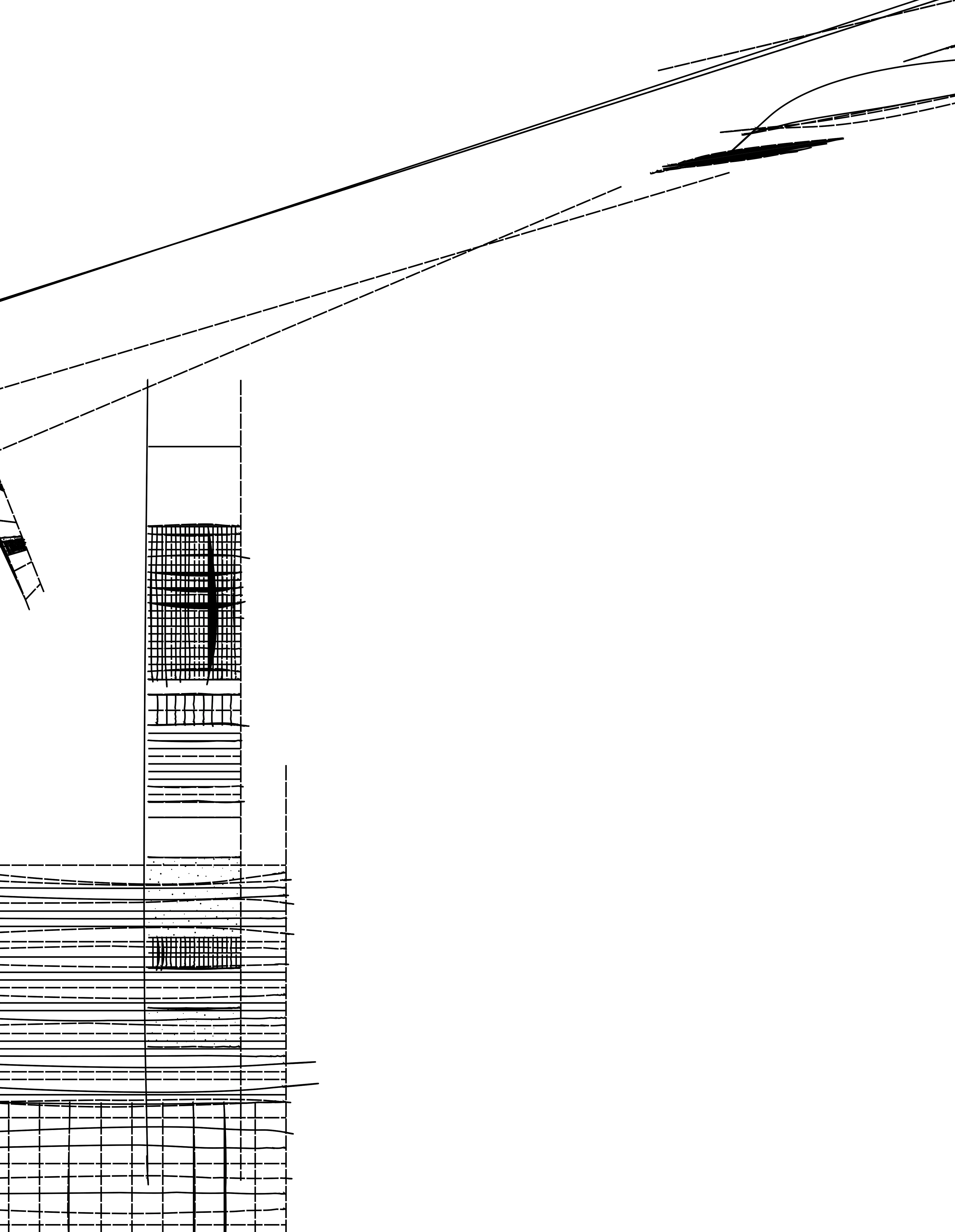 Despite referring to these form as train tracks, they are called "ladders" in the code base, and oriented up and down. A crane-like figure is generated in this output.