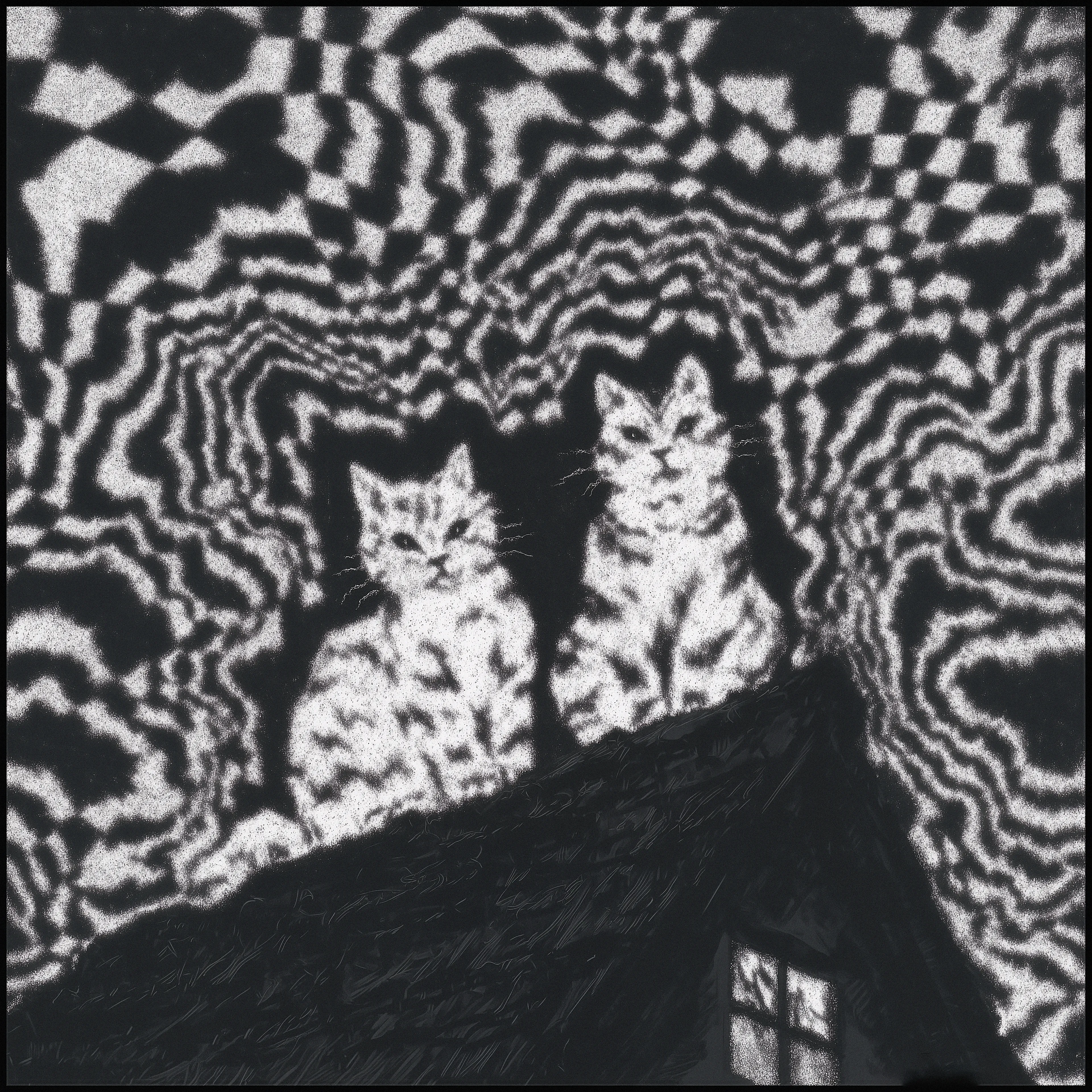 "The Cats Who Dreamed The Light",  
Hypnos,  
2025,  
Tù.úk'z,  
Digital + Artificial Intelligence. 