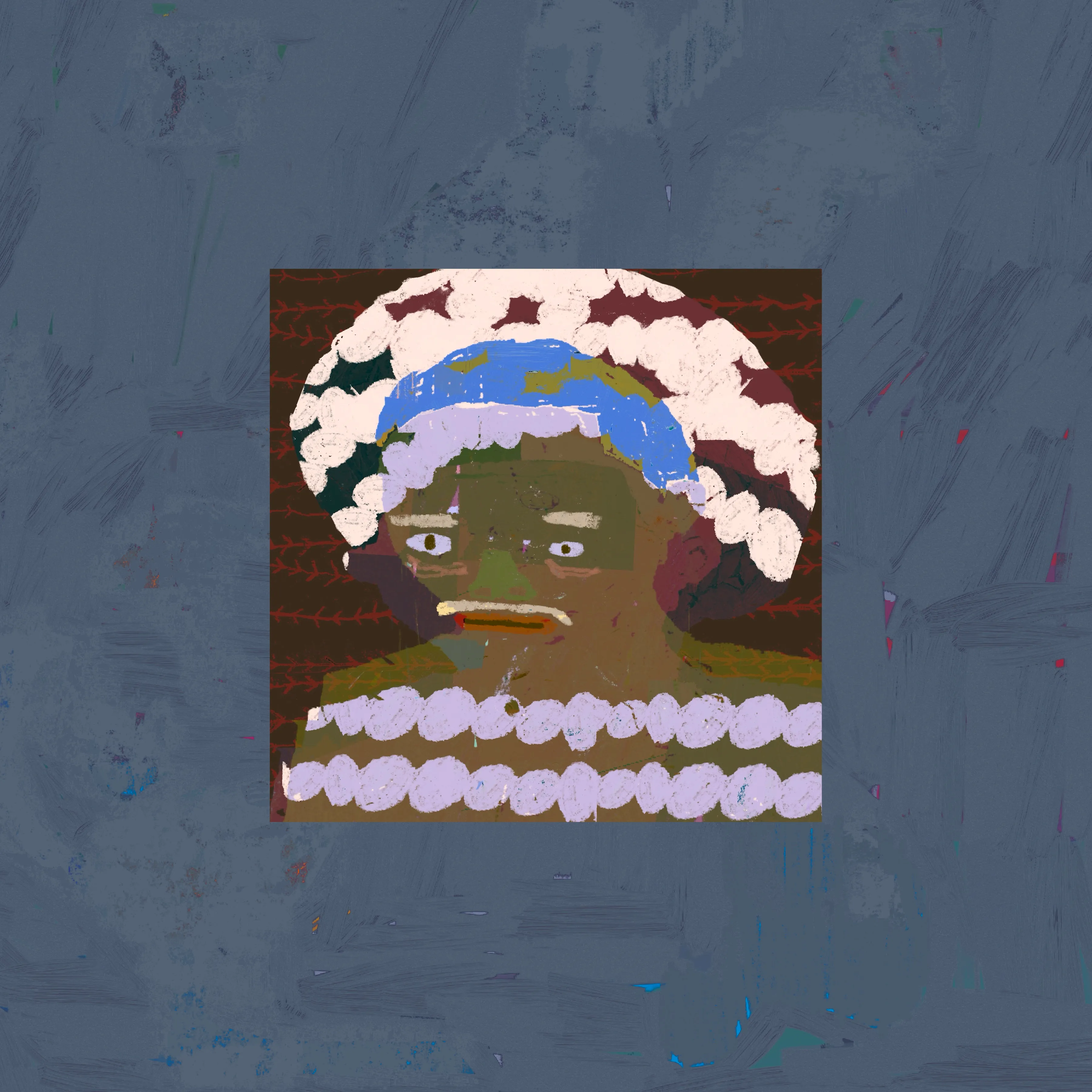 To the pretty little blanket that sits on the end of the bed, i wish you could keep me warm. you're all to itchy for me to stay around.

The icons are a gift to the collectors of my series, I’ve lost this little body of mine. Celebrating its one-year anniversary. 

There are 35 unique paintings to only be claimed by those individuals.