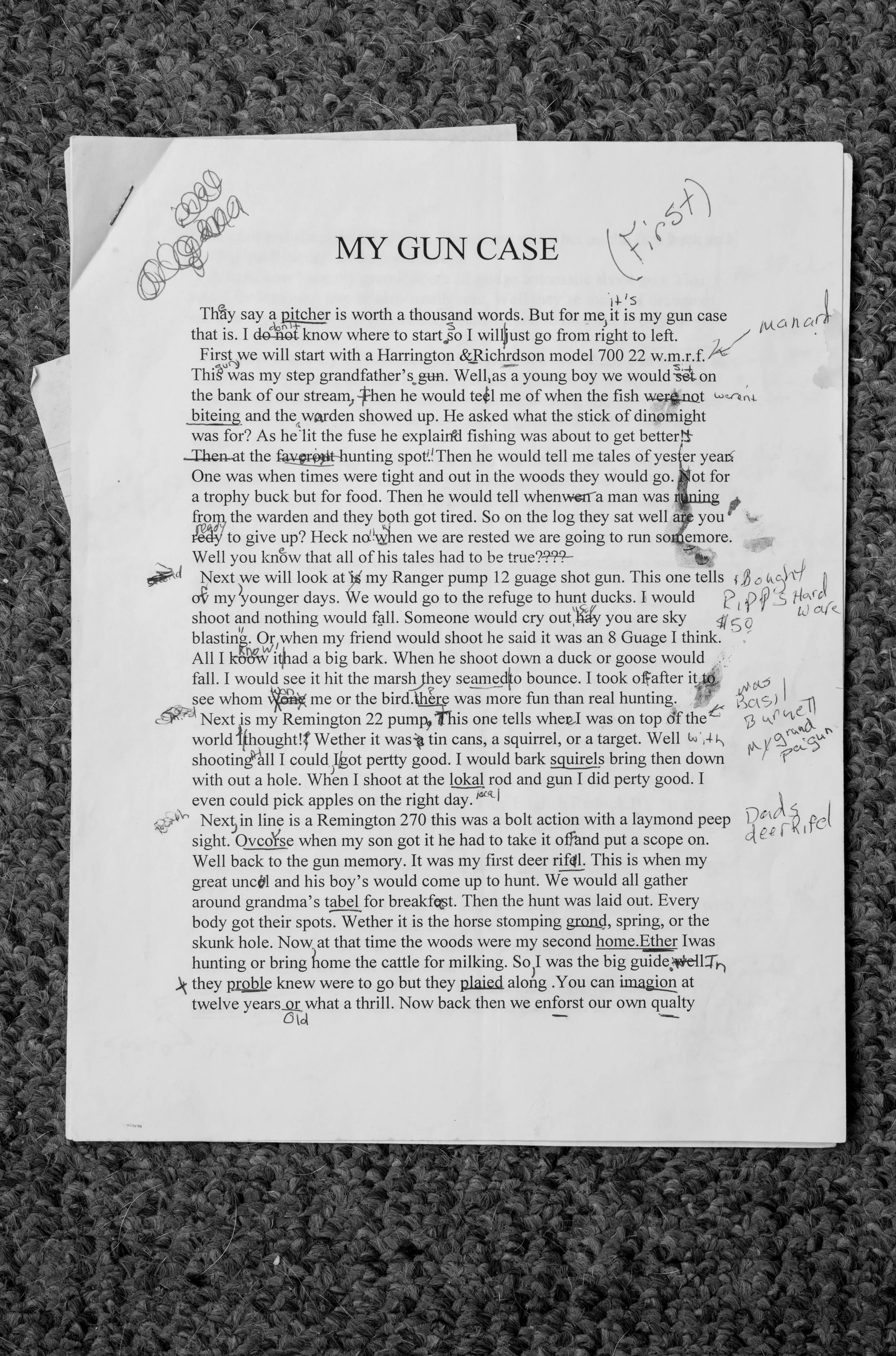 Ray B asked me to photograph all his shotguns, rifles and guns so he can illustrate an essay he wrote about them.