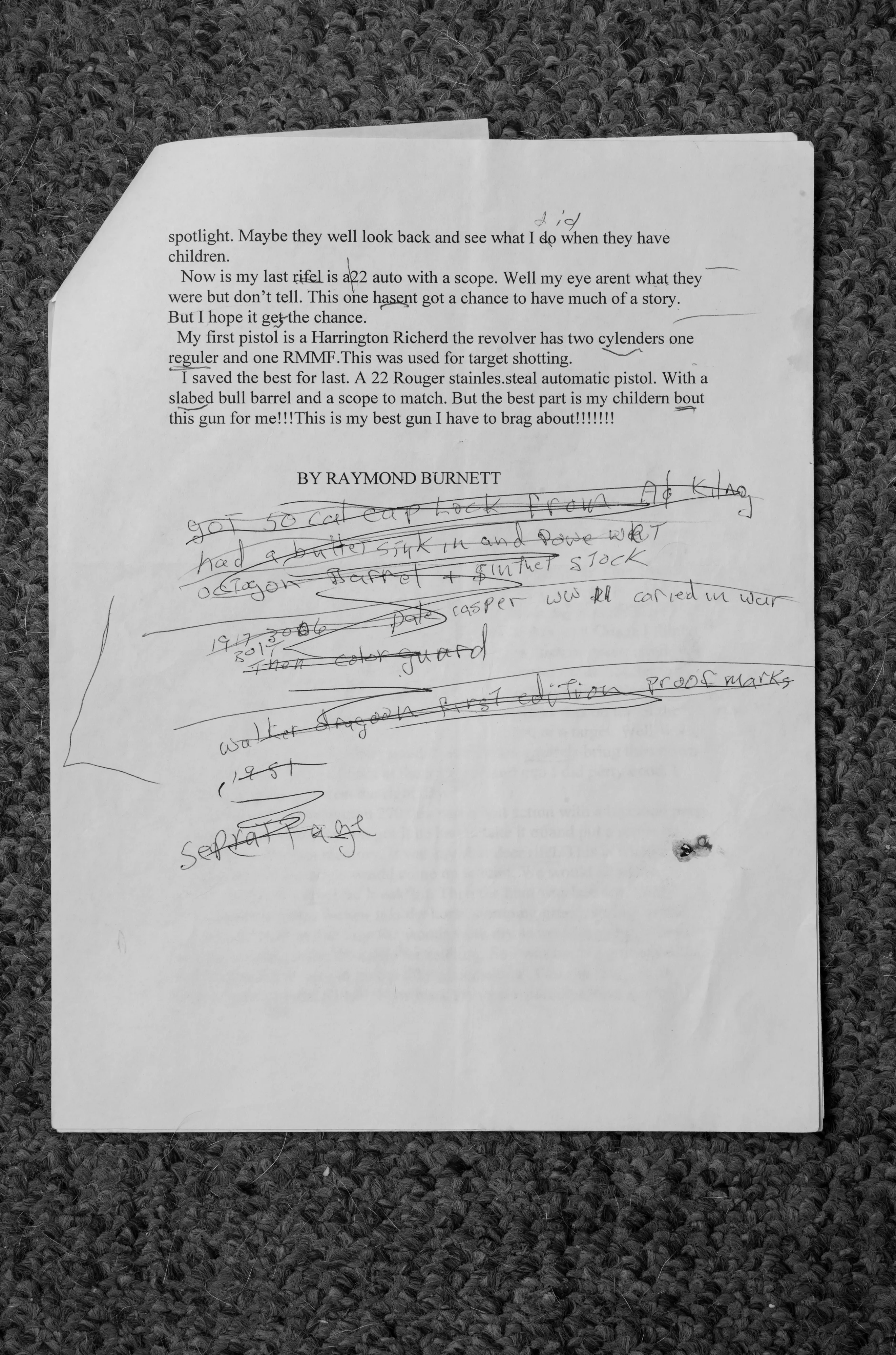 Ray B asked me to photograph all his shotguns, rifles and guns so he can illustrate an essay he wrote about them.
