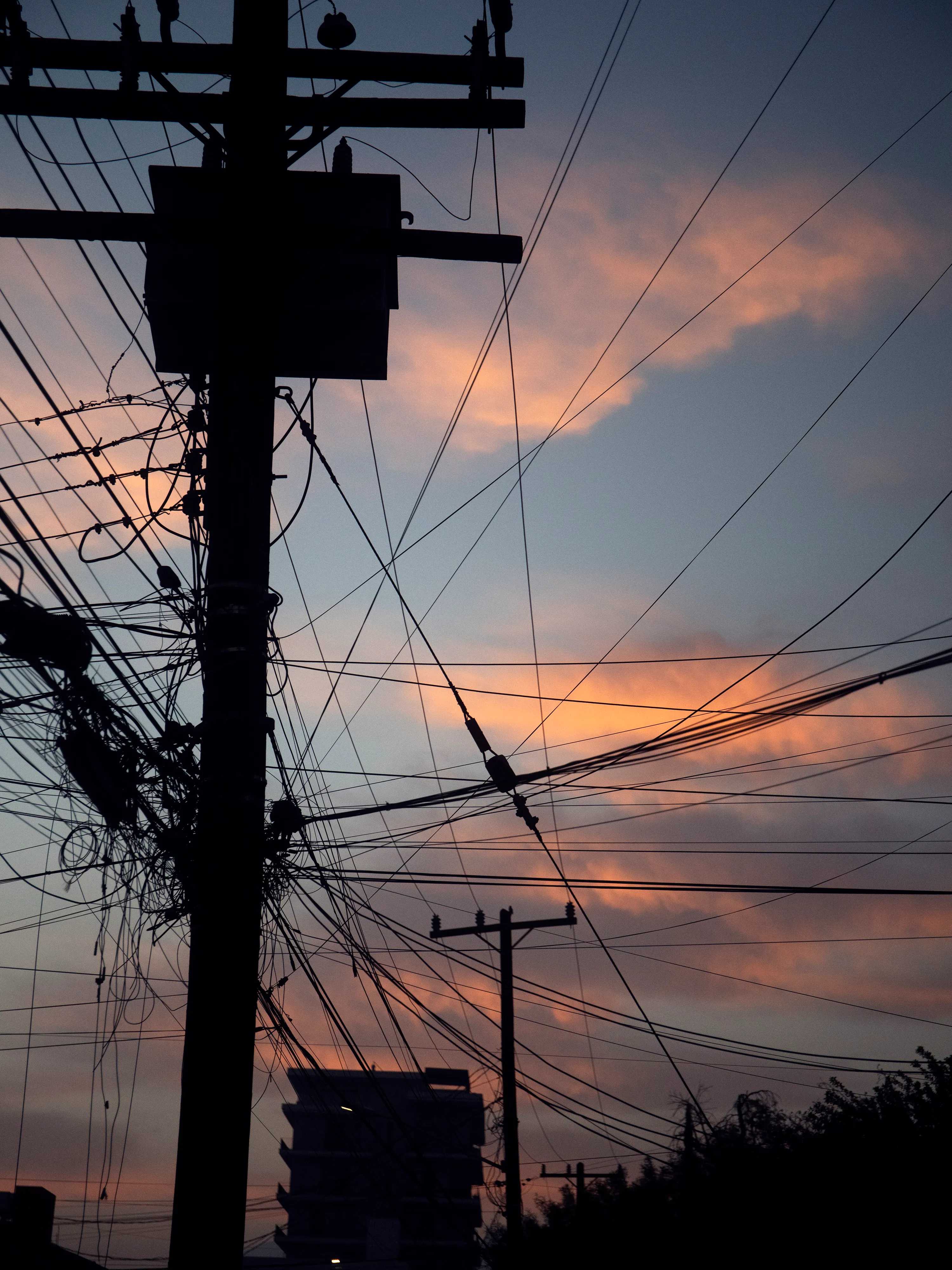 The sky and some clouds.