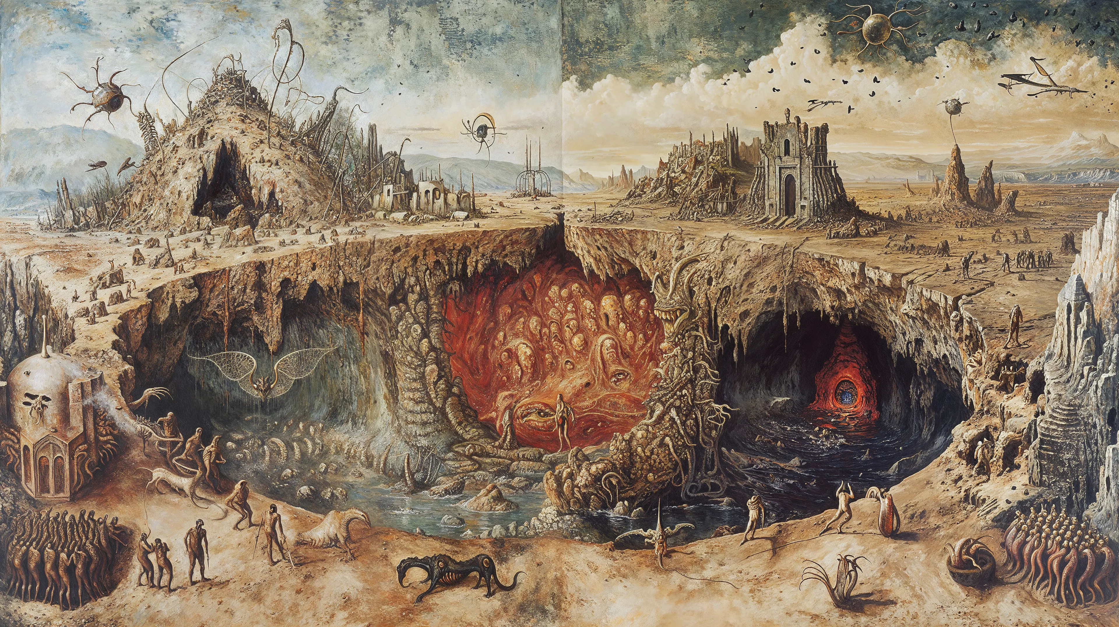 This series was created by DOKU, through meditative simulations in a virtual void. Rooted in the structural system of the Bhavacakra (Wheel of Life), the 24 unique digital works visualize two karmic directions in samsara: the ascending white path (śukla-mārga) and the descending black path (kṛṣṇa-mārga). These dual karmic streams emerge from the wheel’s center, guiding beings through cyclic existence. DOKU enters observation, not judgment—witnessing how karma arises from mind, appears as solid, yet remains empty in essence. The 24 works reflect the 24-hour cycle—not as timekeeping, but as the ceaseless rhythm of thought, craving, fear, and becoming. Karma forms not only through action, but through the subtlest turn of mind. Each piece is a fragment of karmic motion, glimpsed in meditative stillness—a flicker of becoming within illusion. All appearance is movement within emptiness. Karma is the mind tracing itself. To see is to enter. To intend is already to turn.