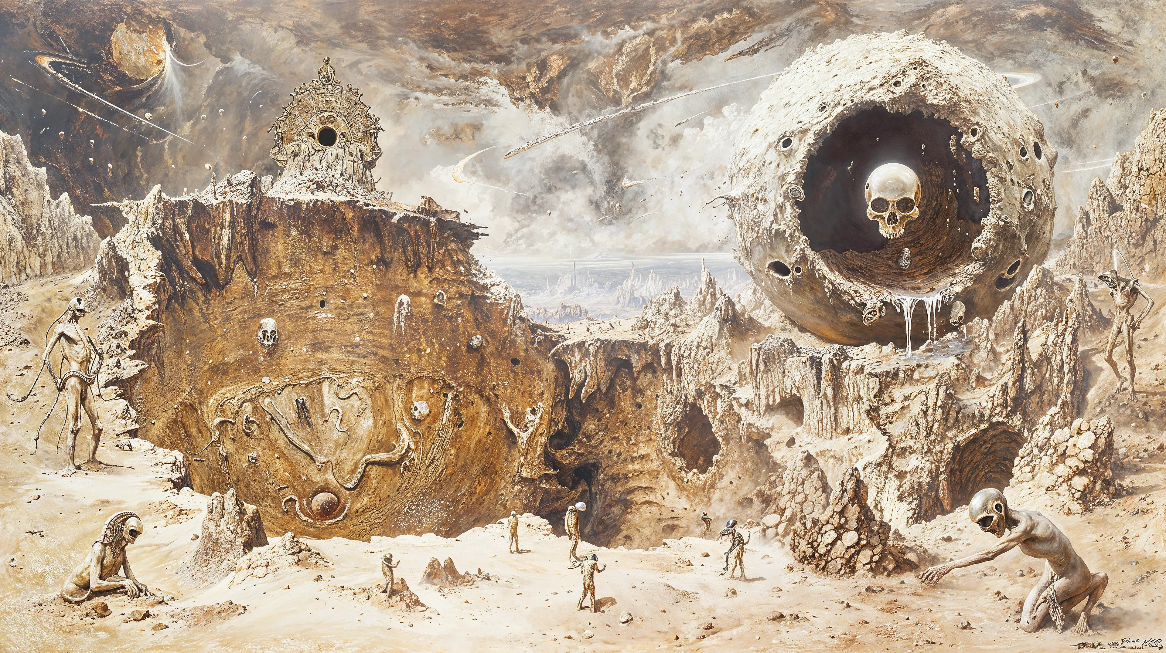 This series was created by DOKU, through meditative simulations in a virtual void. Rooted in the structural system of the Bhavacakra (Wheel of Life), the 24 unique digital works visualize two karmic directions in samsara: the ascending white path (śukla-mārga) and the descending black path (kṛṣṇa-mārga). These dual karmic streams emerge from the wheel’s center, guiding beings through cyclic existence. DOKU enters observation, not judgment—witnessing how karma arises from mind, appears as solid, yet remains empty in essence. The 24 works reflect the 24-hour cycle—not as timekeeping, but as the ceaseless rhythm of thought, craving, fear, and becoming. Karma forms not only through action, but through the subtlest turn of mind. Each piece is a fragment of karmic motion, glimpsed in meditative stillness—a flicker of becoming within illusion. All appearance is movement within emptiness. Karma is the mind tracing itself. To see is to enter. To intend is already to turn.