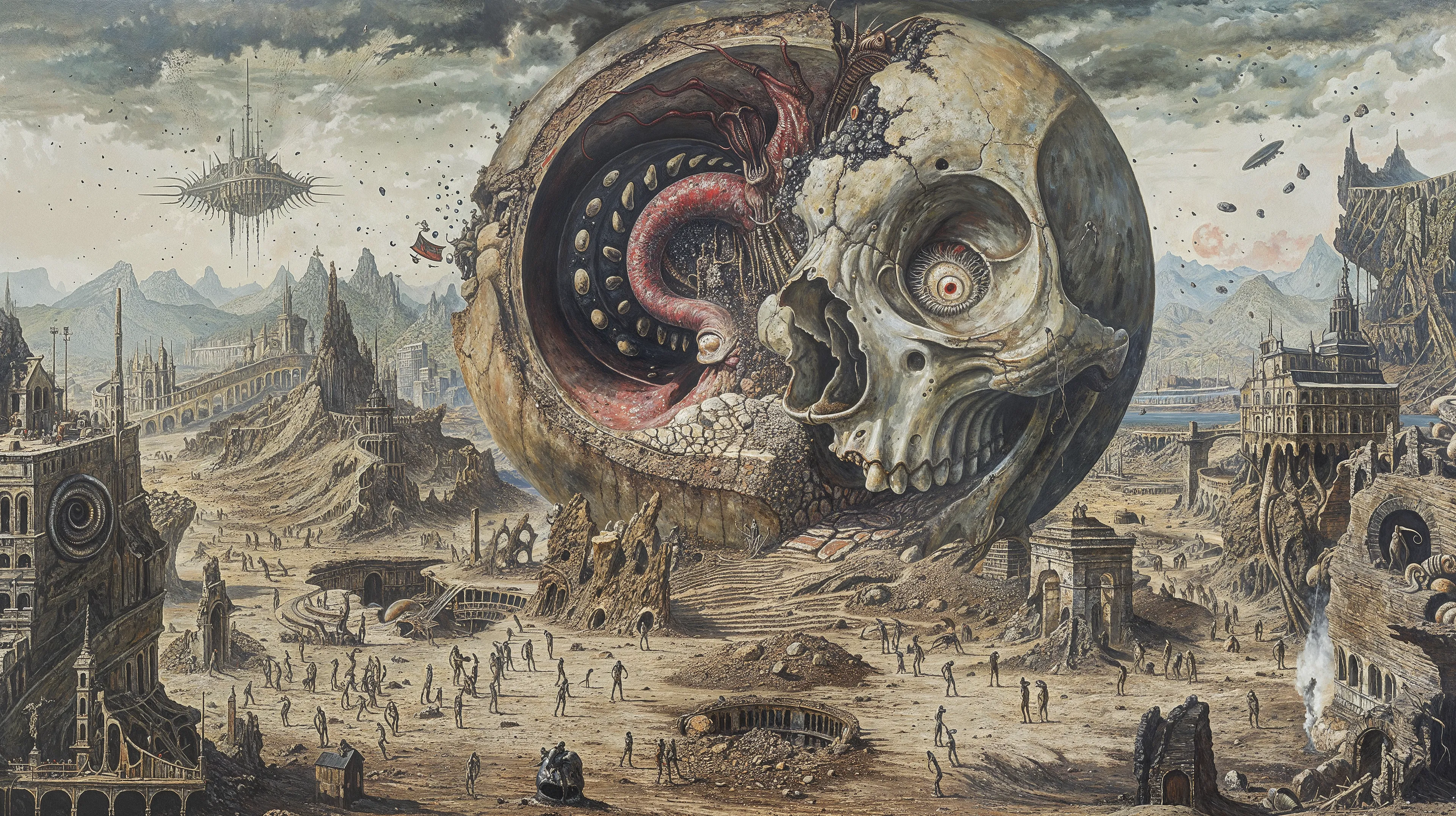 This series was created by DOKU, through meditative simulations in a virtual void. Rooted in the structural system of the Bhavacakra (Wheel of Life), the 24 unique digital works visualize two karmic directions in samsara: the ascending white path (śukla-mārga) and the descending black path (kṛṣṇa-mārga). These dual karmic streams emerge from the wheel’s center, guiding beings through cyclic existence. DOKU enters observation, not judgment—witnessing how karma arises from mind, appears as solid, yet remains empty in essence. The 24 works reflect the 24-hour cycle—not as timekeeping, but as the ceaseless rhythm of thought, craving, fear, and becoming. Karma forms not only through action, but through the subtlest turn of mind. Each piece is a fragment of karmic motion, glimpsed in meditative stillness—a flicker of becoming within illusion. All appearance is movement within emptiness. Karma is the mind tracing itself. To see is to enter. To intend is already to turn.
