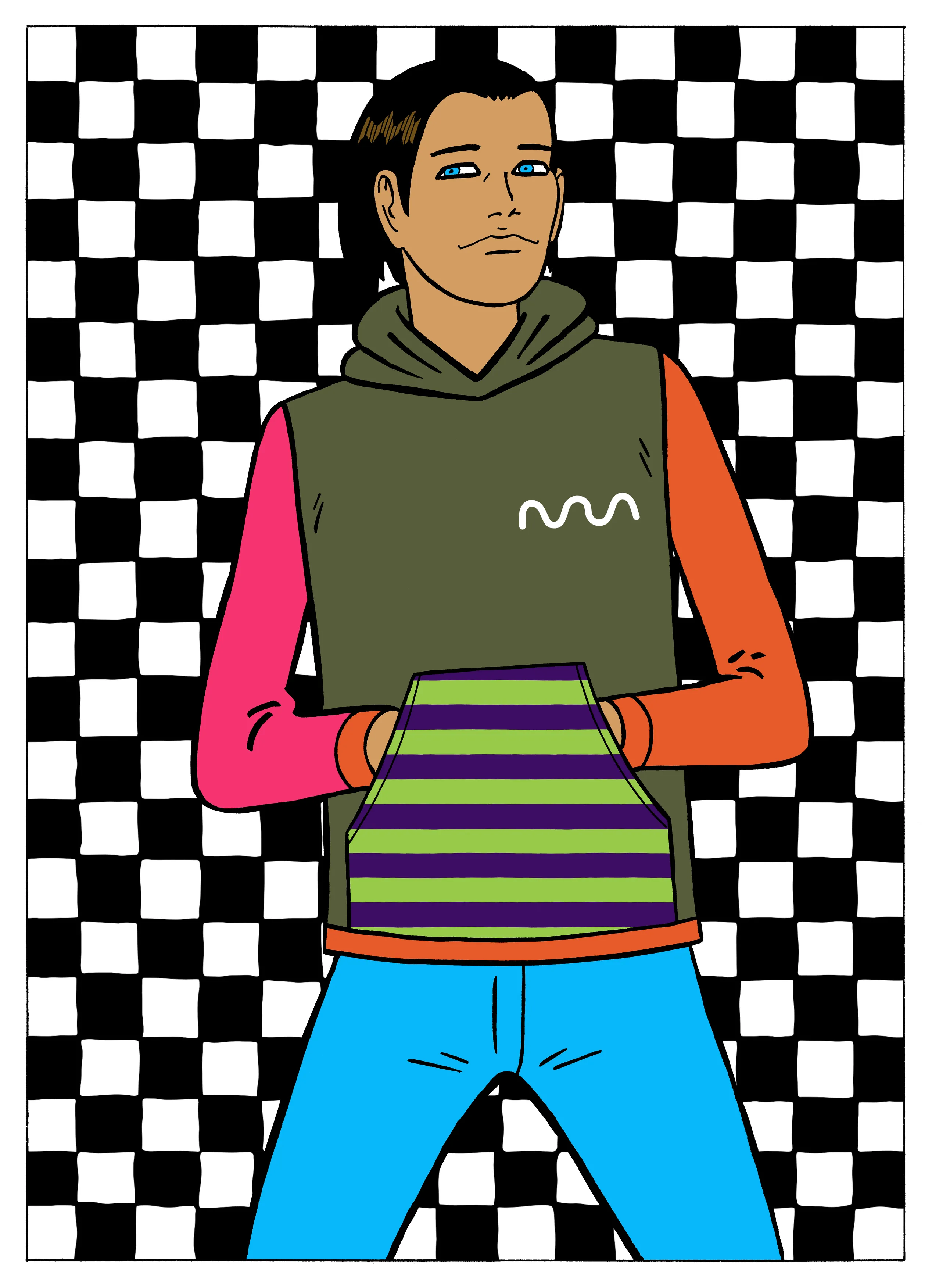 960 NFTs consisting of 48 hand-drawn original characters created in collaboration with legendary comic book artist, Gilbert Hérnandez (of “Love & Rockets” fame), each wearing a one-of-one algorithmically generated hoodie. Holding an NFT lets you claim the physical twin — and avatar — for free.