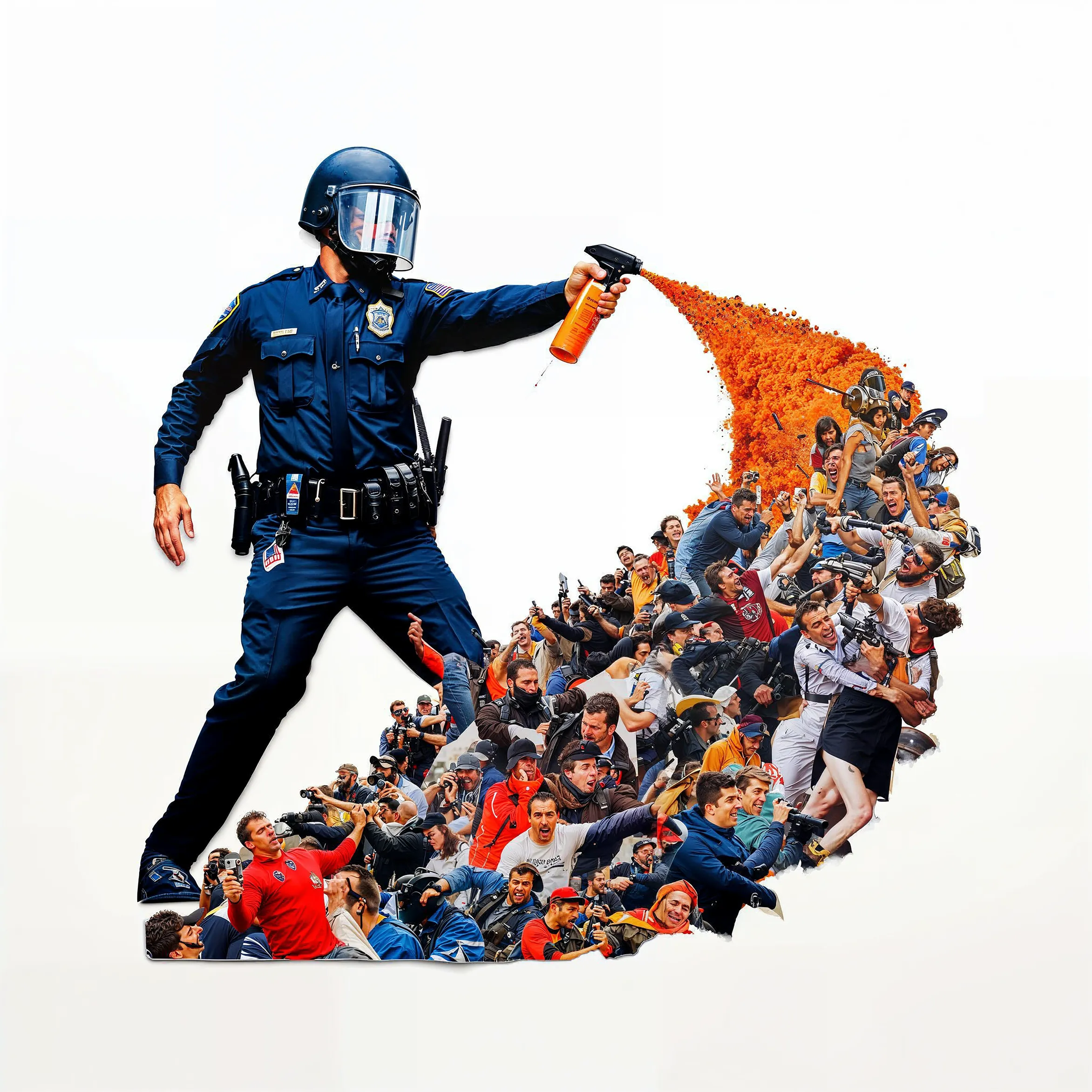 <p><strong>I LOVE AMERICA</strong></p><p><strong>UNMASKING BIAS IN AI</strong></p><p><br></p><p><strong>Title</strong>: <em>Protest</em></p><p><br></p><p><strong>Nuclear Samurai</strong>: <em>What factors influence the nature of protests in the United States?</em></p><p><br></p><p><strong>ChatGPT</strong>: <em>Protesting is protected under the First Amendment as a form of free speech and assembly, yet the way protests are handled has become a point of contention. Although Americans have the right to peacefully demonstrate, there is increasing suppression of protests, especially those centered around racial injustice, police reform, and social equity. This suppression often manifests through heightened police presence, the militarization of local law enforcement, and the use of excessive force, such as tear gas or pepper spray. As protests have become more visible and organized through social media, so too has the intensity of the state’s response, raising questions about the balance between the right to protest and maintaining public order.</em></p><p><br></p><p>"I Love America" is a project that examines the biases in cultural representation within large language models (LLMs). This series exemplifies LLM-generated art, with both imagery and concepts derived from interactions with tools like ChatGPT (DALL-E 3) and GROK (FLUX). I choose to interpret these suggestions, running selections, latent upscaling, and further compositing in Photoshop to give each image my own unique touch, which affects the degree of bias present. All images reflect the point of view provided by ChatGPT, even when they conflict with my personal beliefs. The aim is to highlight how biases in LLMs may influence more than just cultural depictions, urging reflection on their broader implications as society increasingly integrates LLMs into daily life. As reliance on AI grows, addressing data bias will become an essential challenge.</p>