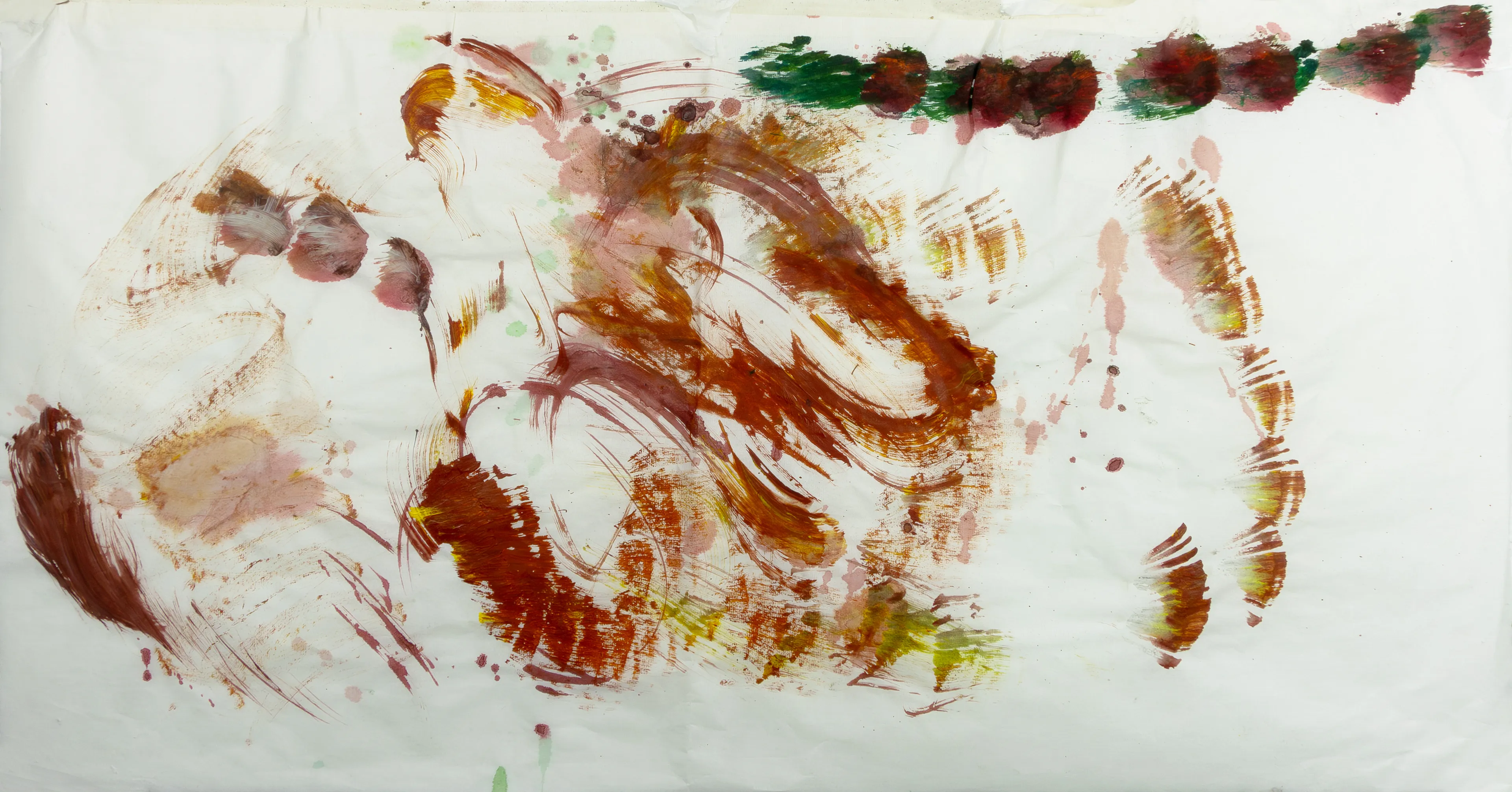 acrylic paint on rice paper