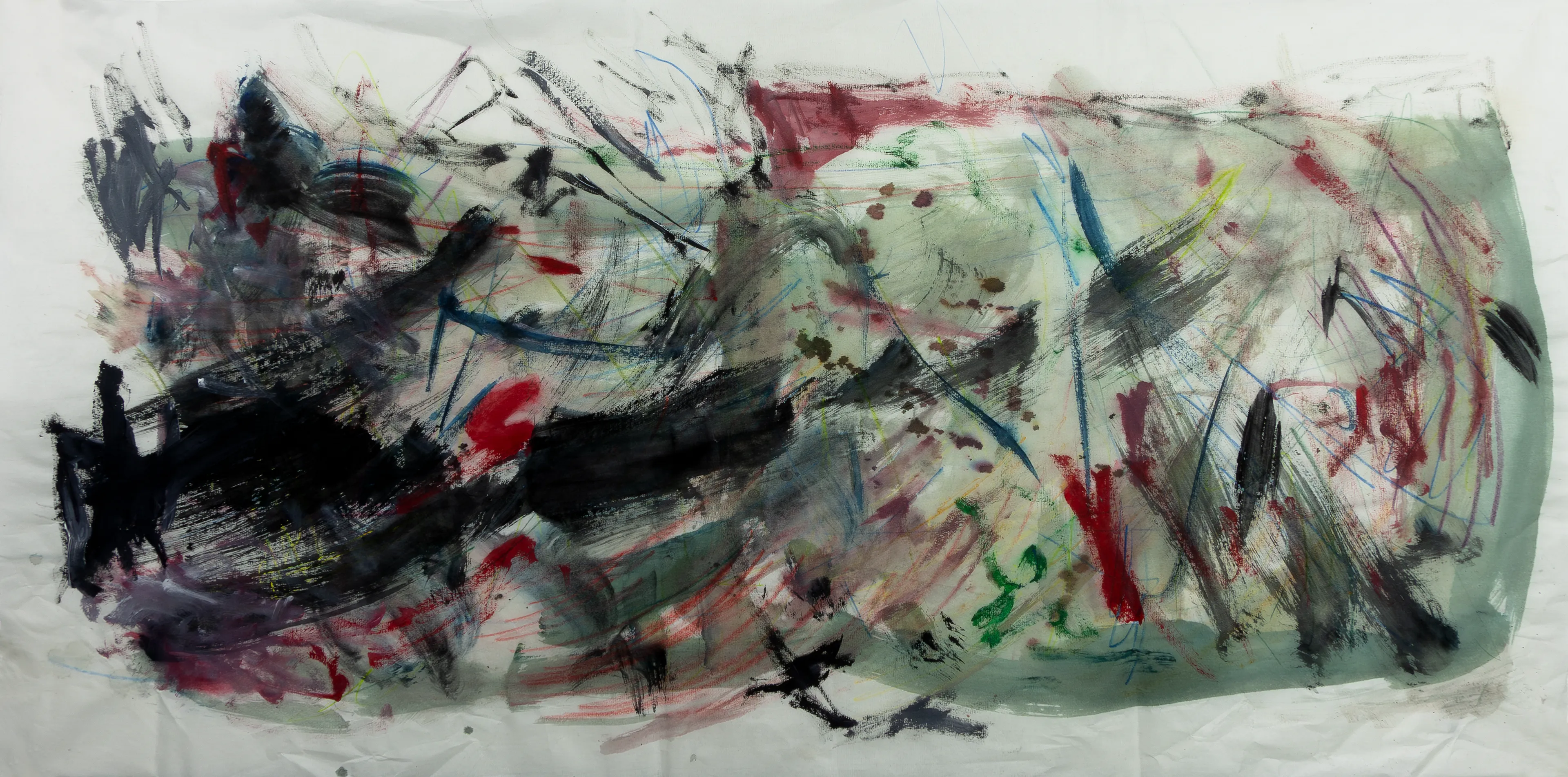 mixed media on rice paper