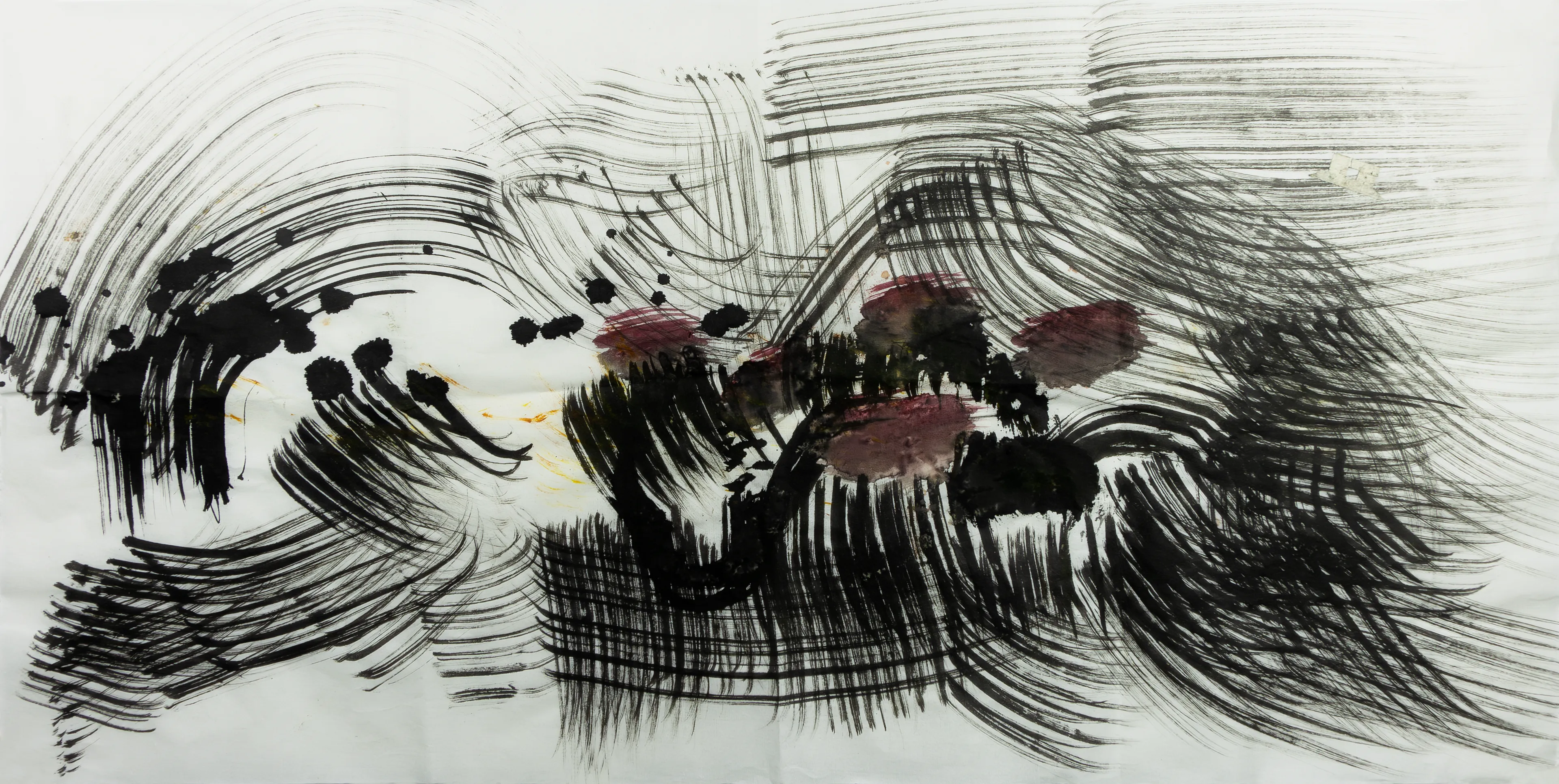 indian ink & oil on rice paper