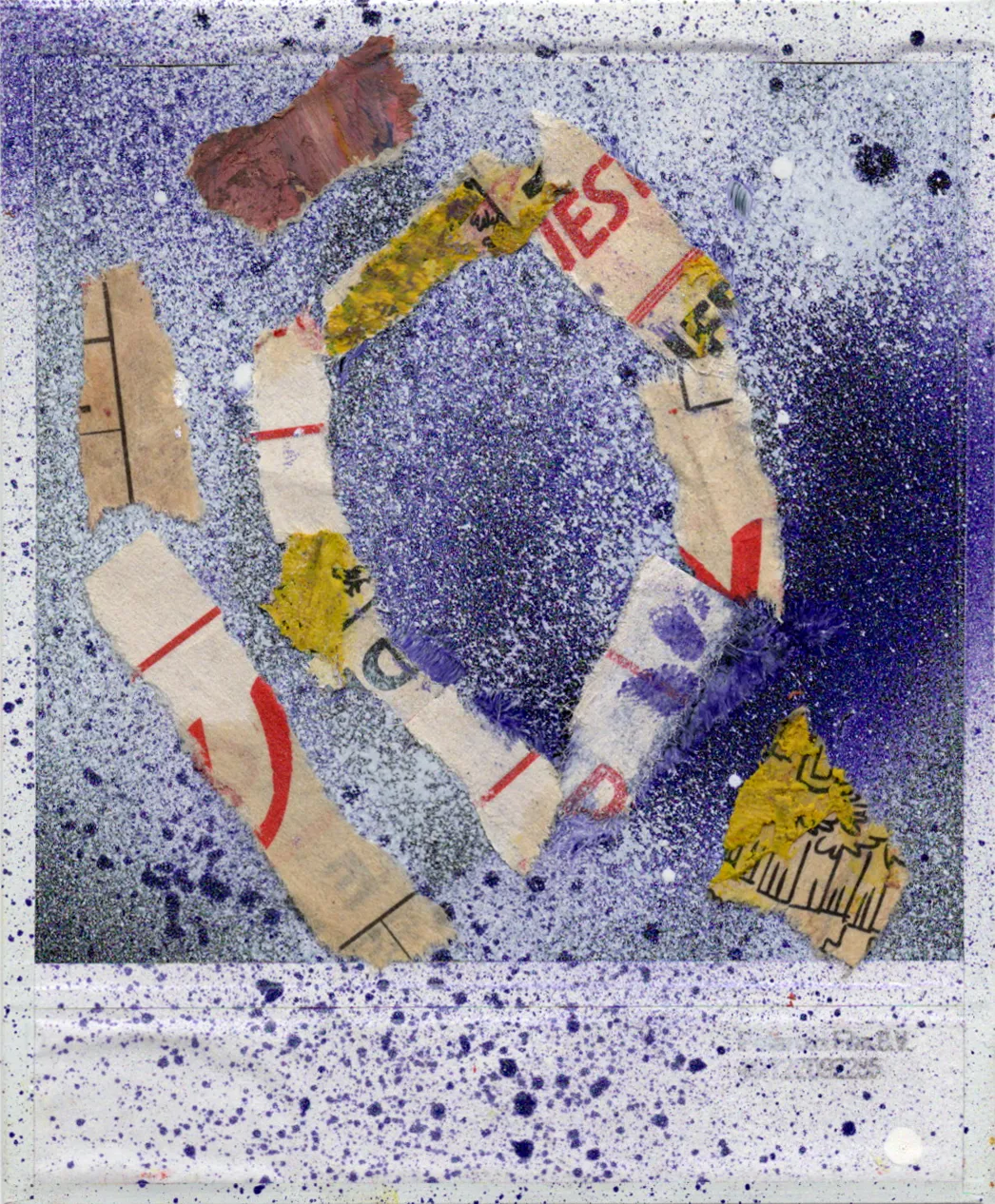 Mixed media on polaroid.