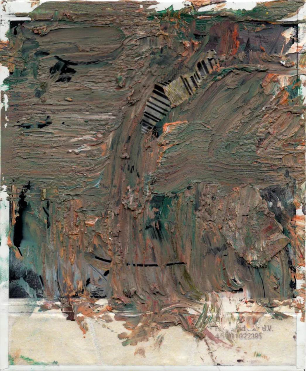 Mixed media on polaroid.