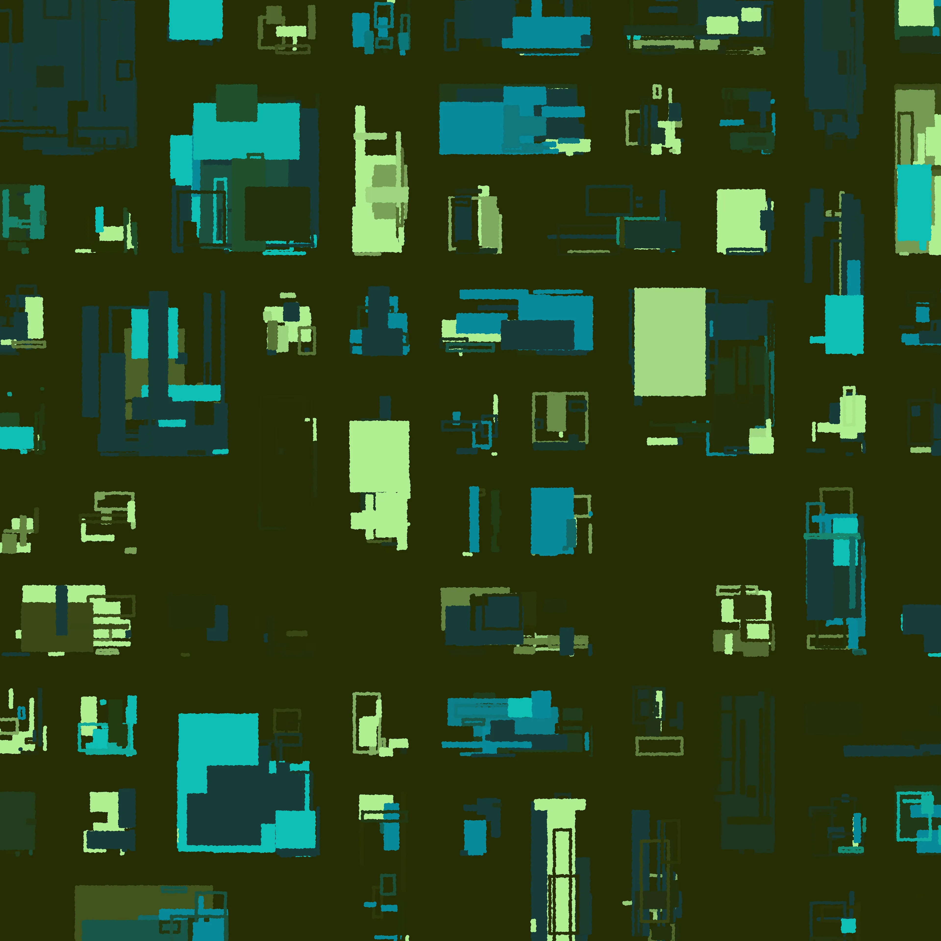 Order from chaos, life within stillness.
Palette: Meridian

9600 x 9600