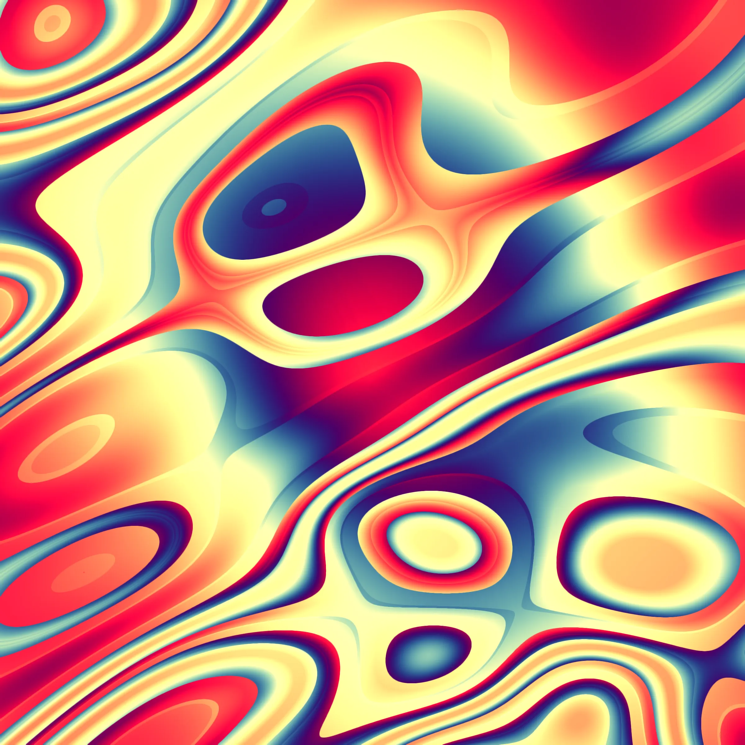 Point of Interest

Haze
Refracted sine waves suggest the reflection of stylized clouds in a hazy sunset