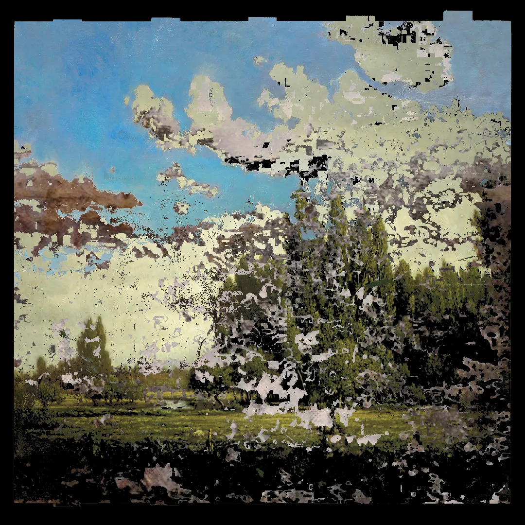 Landscape generated by machine learning and computer vision  algorithms