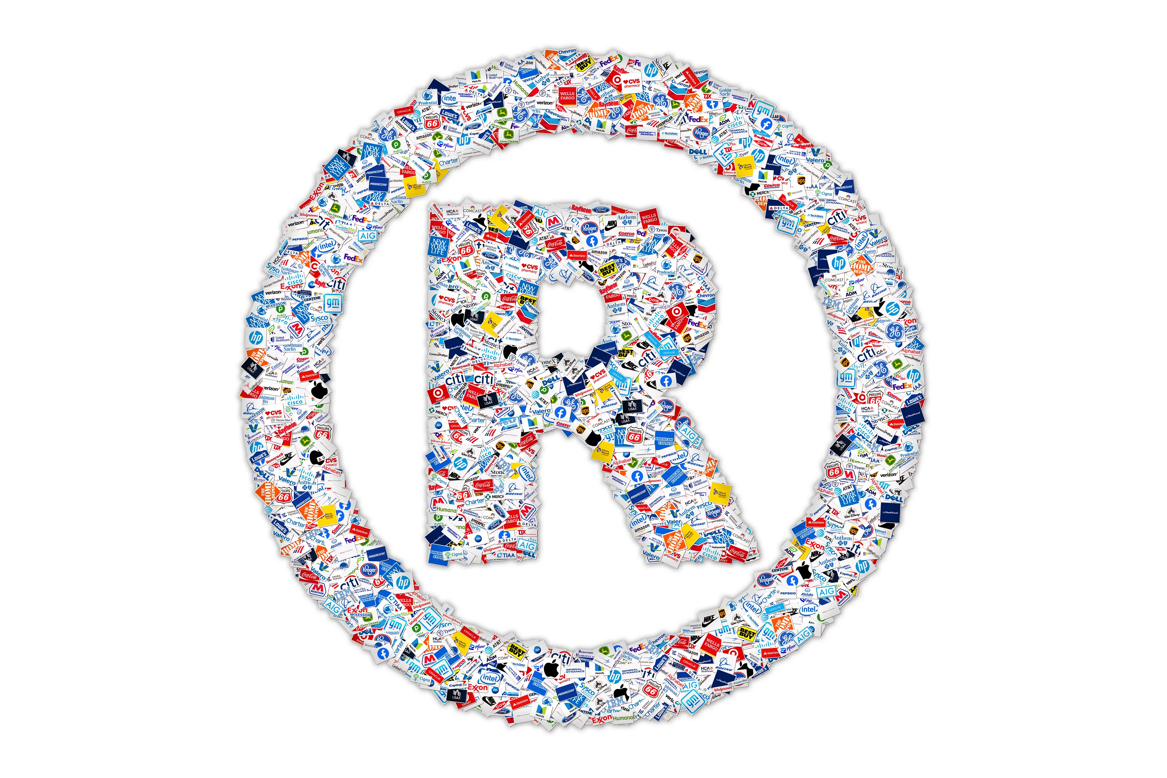 "®" is the first NFT to contain the intellectual property of every Fortune 100 company. [10000x6666 px]

a common criticism of NFTs is that they will enable artists to profit off of others' IP - let's settle that once and for all.

i believe this artwork falls under fair use; however, in the event that this NFT does become the first to be the subject of a cease & desist letter from a major corporation, it will only skyrocket in both historical importance and value.
