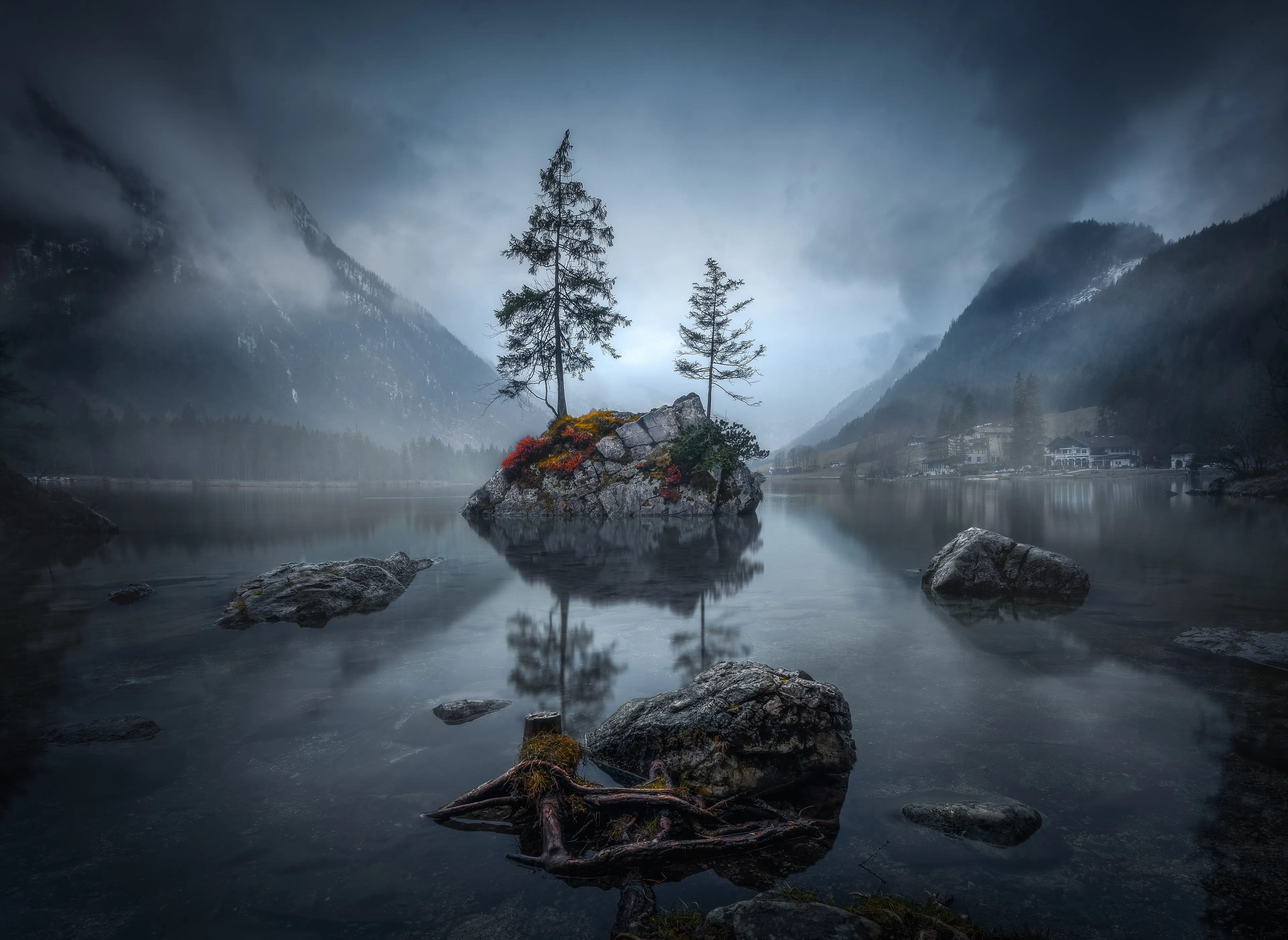 Right before a torrential downpour, I was able to capture this atmospheric and serene image of Hintersee in Berchtesgaden National Park in Germany. As much as I love fiery sunsets and a bright, vibrant golden hour, there will always be a special place in my heart for moody and dramatic conditions like this.  